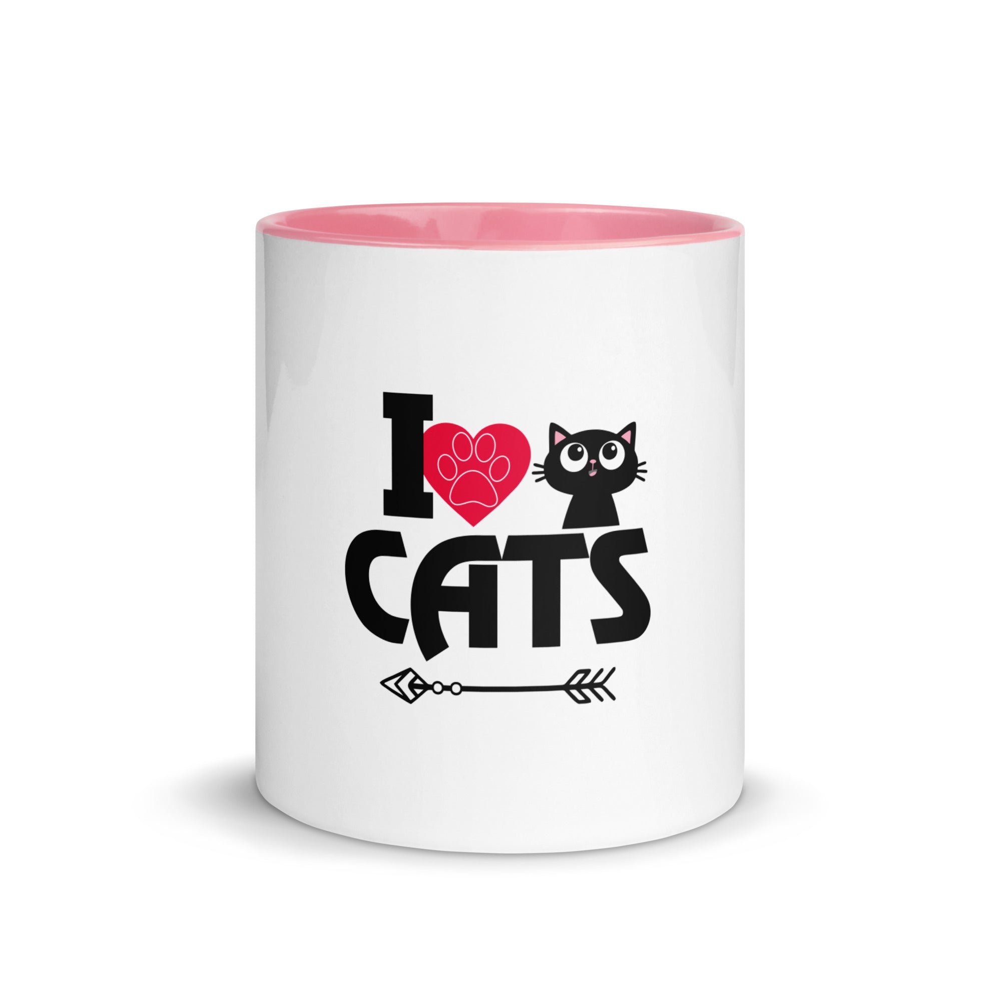 I LOVE CATS - Mug with Color Inside