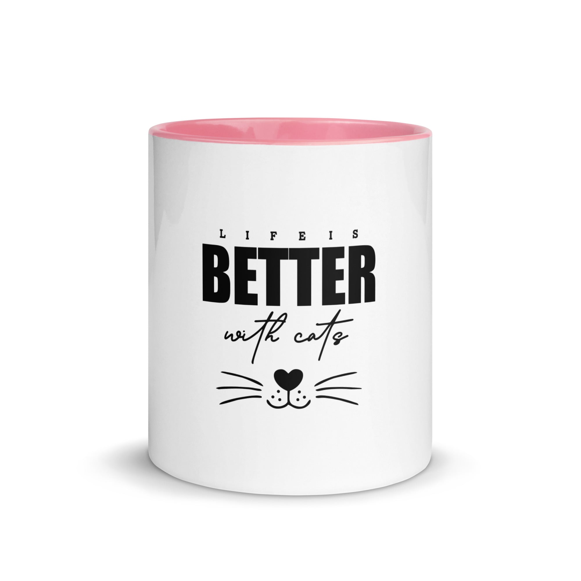 LIFE IS BETTER WITH CATS - Mug with Color Inside