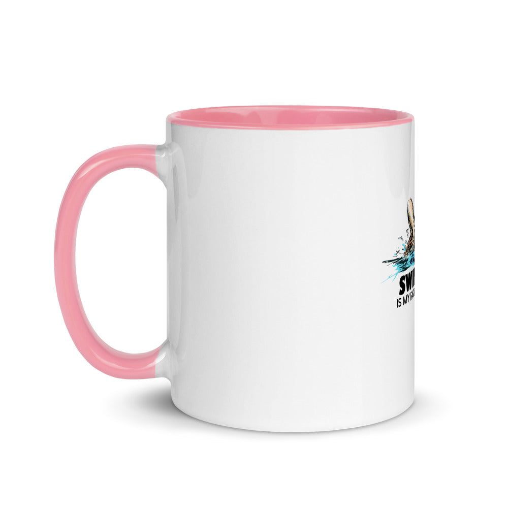 Swimming- Mug with Color Inside