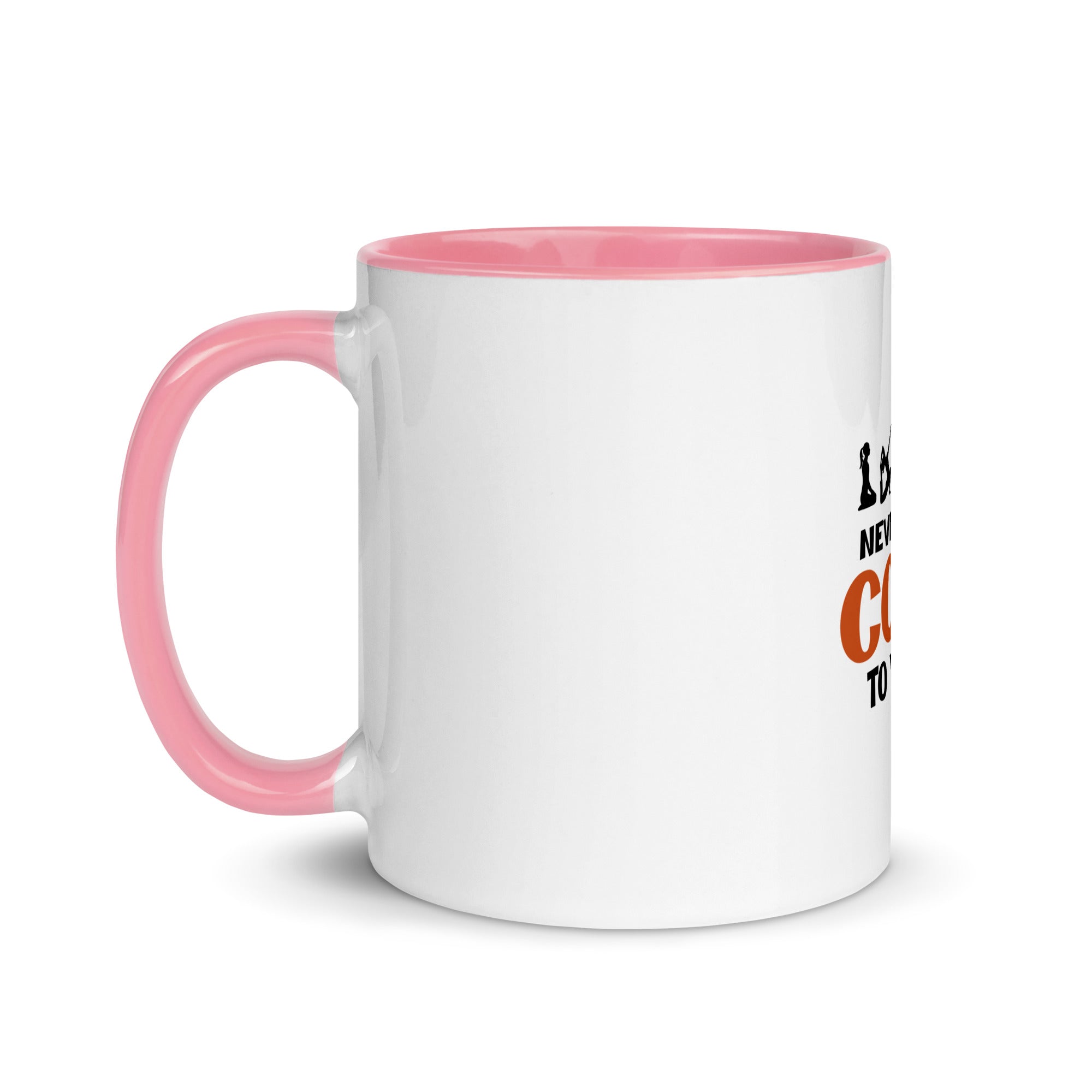 NEVER TOO COOL TO YOGA - Mug with Color Inside