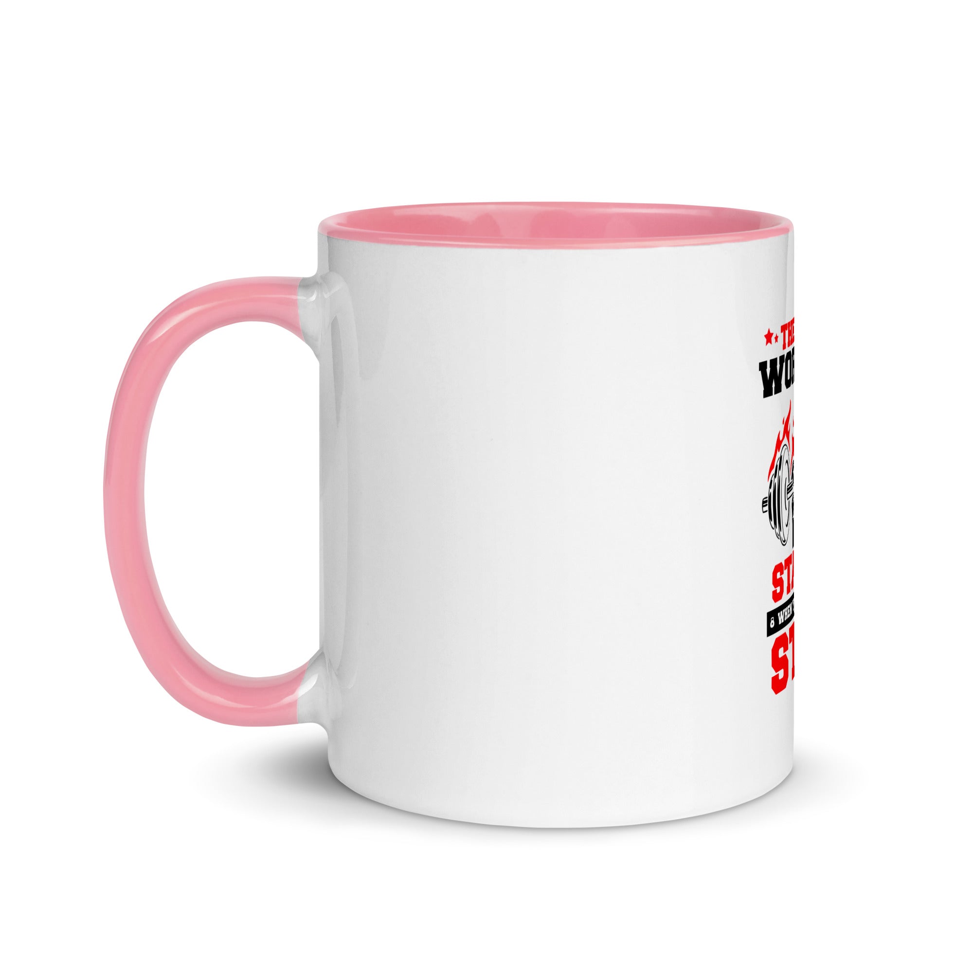 THE REAL WORKOUT STARTS - Mug with Color Inside