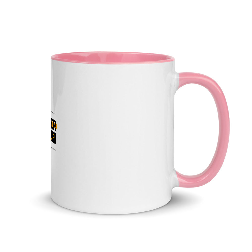 NEVER GIVE UP- Mug with Color Inside