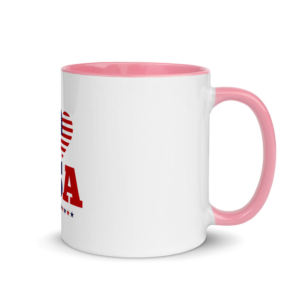 I LOVE USA - Mug with Color Inside