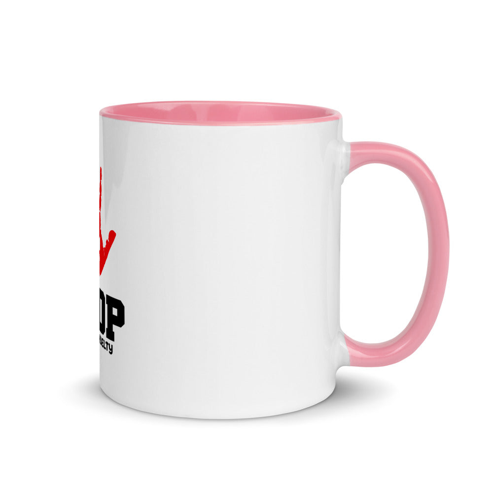 STOP ANIMAL CRUELTY - Mug with Color Inside