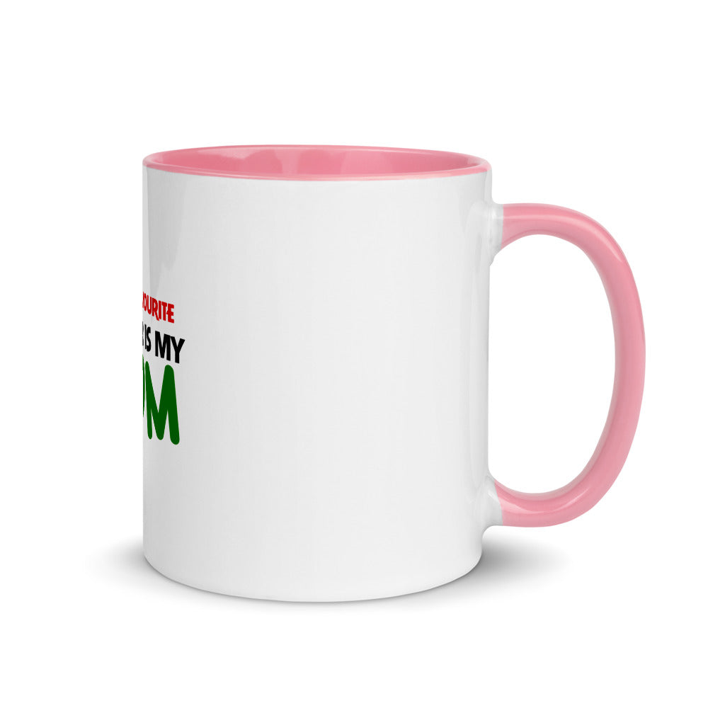 MY FAVOURITE TEACHER IS MOM - Mug with Color Inside