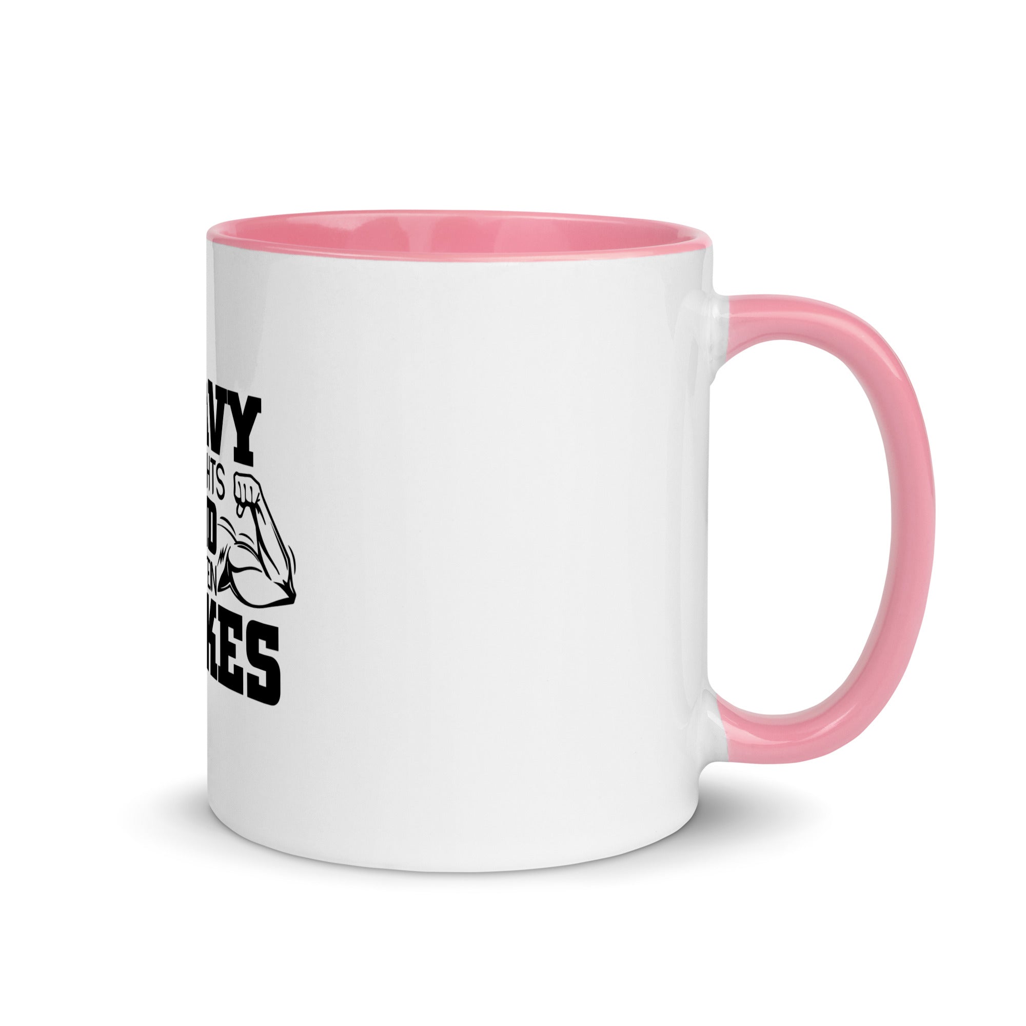 HEAVY WEIGHTS AND PROTEIN SHAKES - Mug with Color Inside