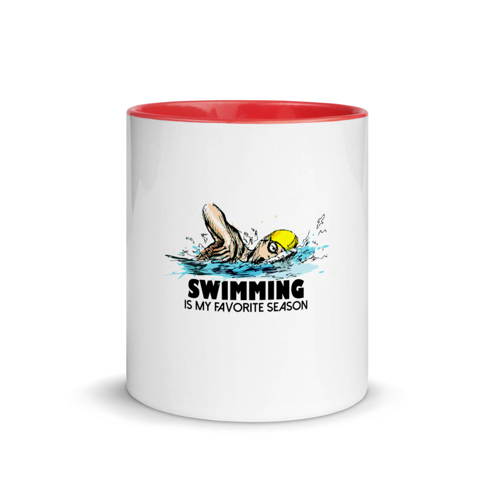 Swimming- Mug with Color Inside
