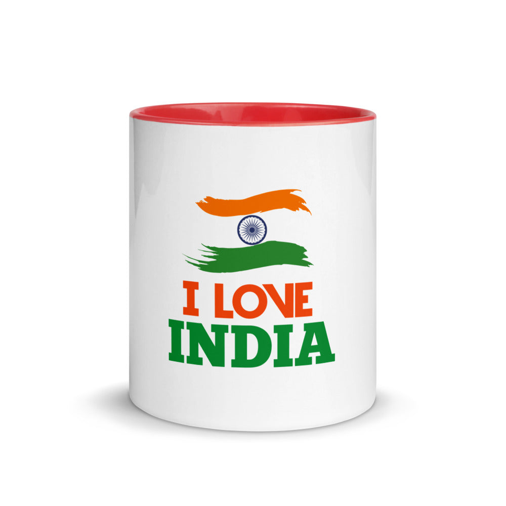 I LOVE INDIA - Mug with Color Inside