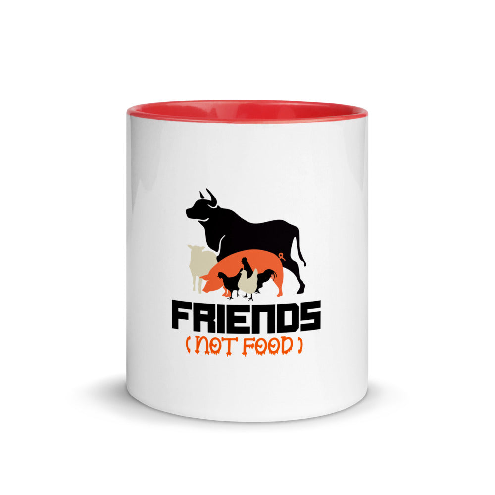 FRIENDS NOT FOOD - Mug with Color Inside