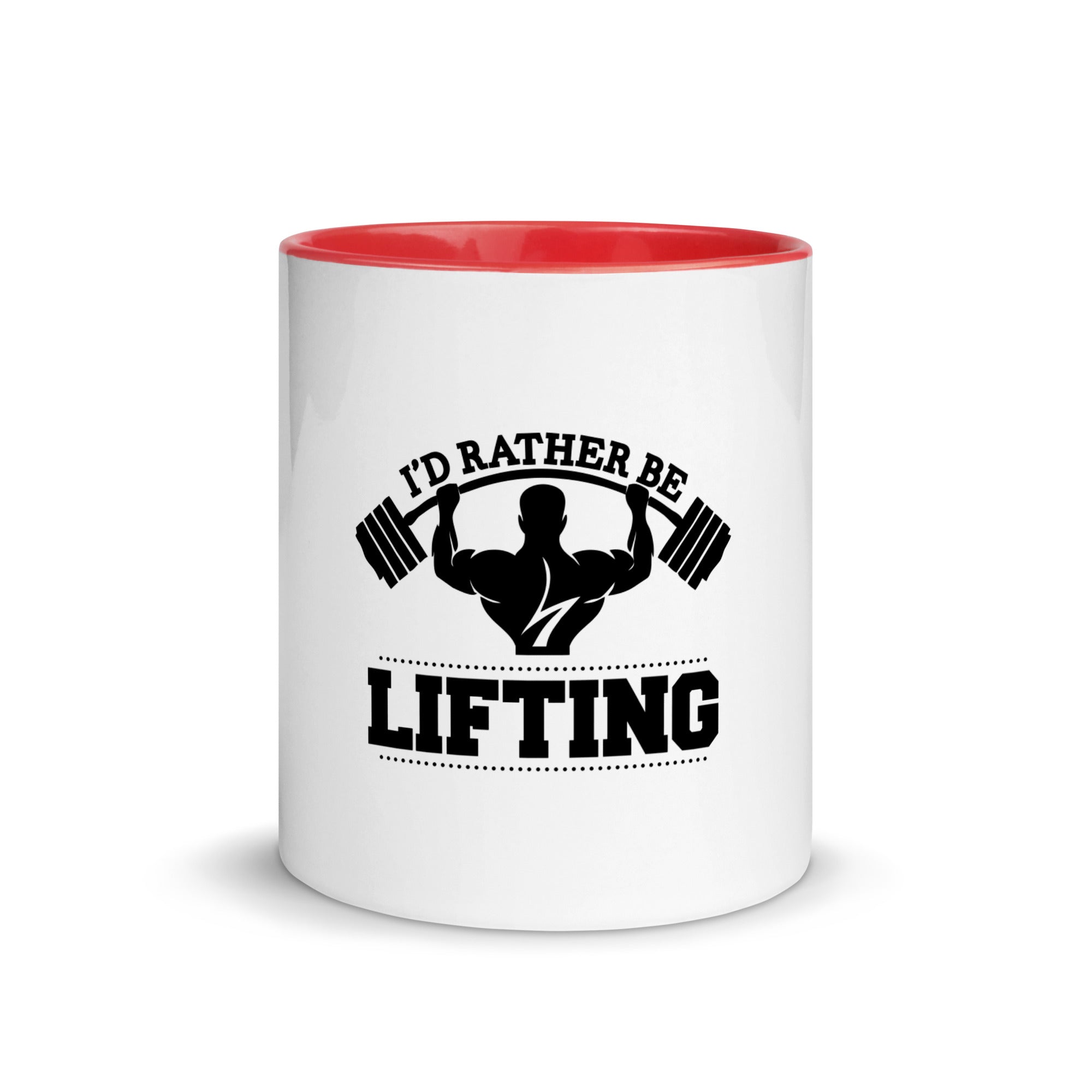 I'D RATHER BE LIFTING - Mug with Color Inside