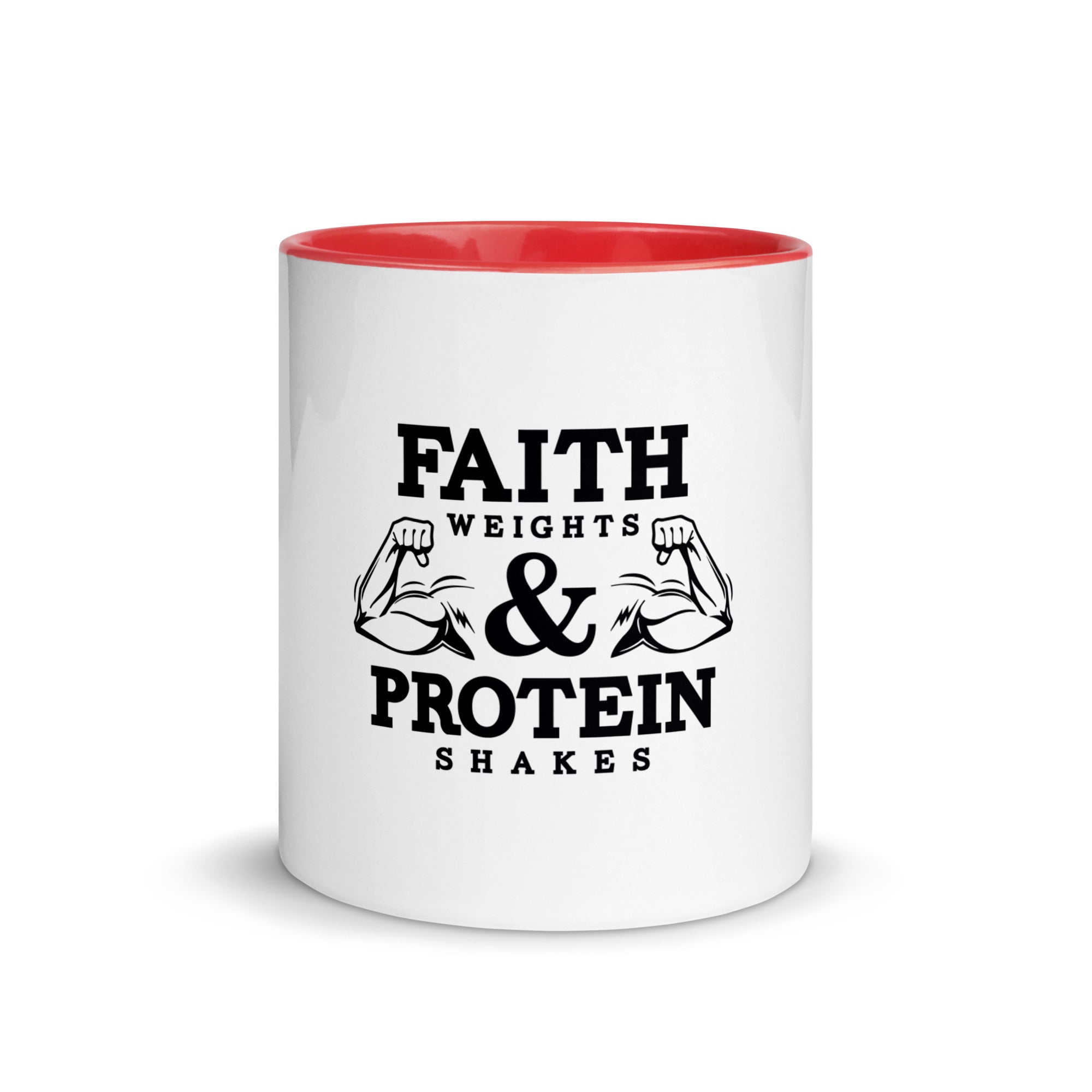 FAITH WEIGHTS & PROTEIN SHAKES - Mug with Color Inside