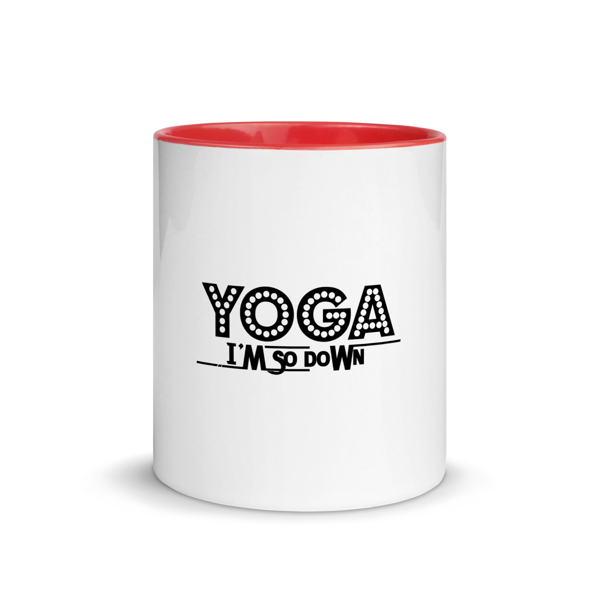 YOGA I'M SO DOWN - Mug with Color Inside