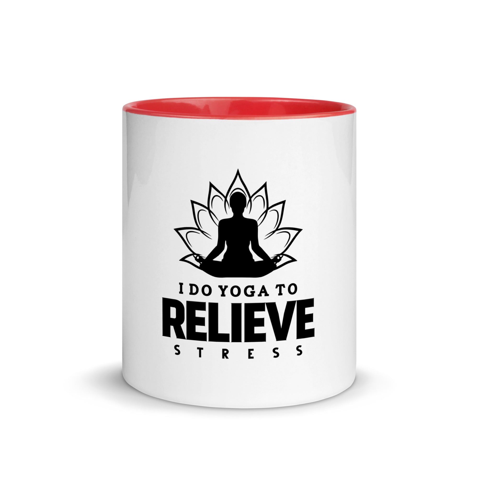 I  DO YOGA TO RELIEVE STRESS - Mug with Color Inside