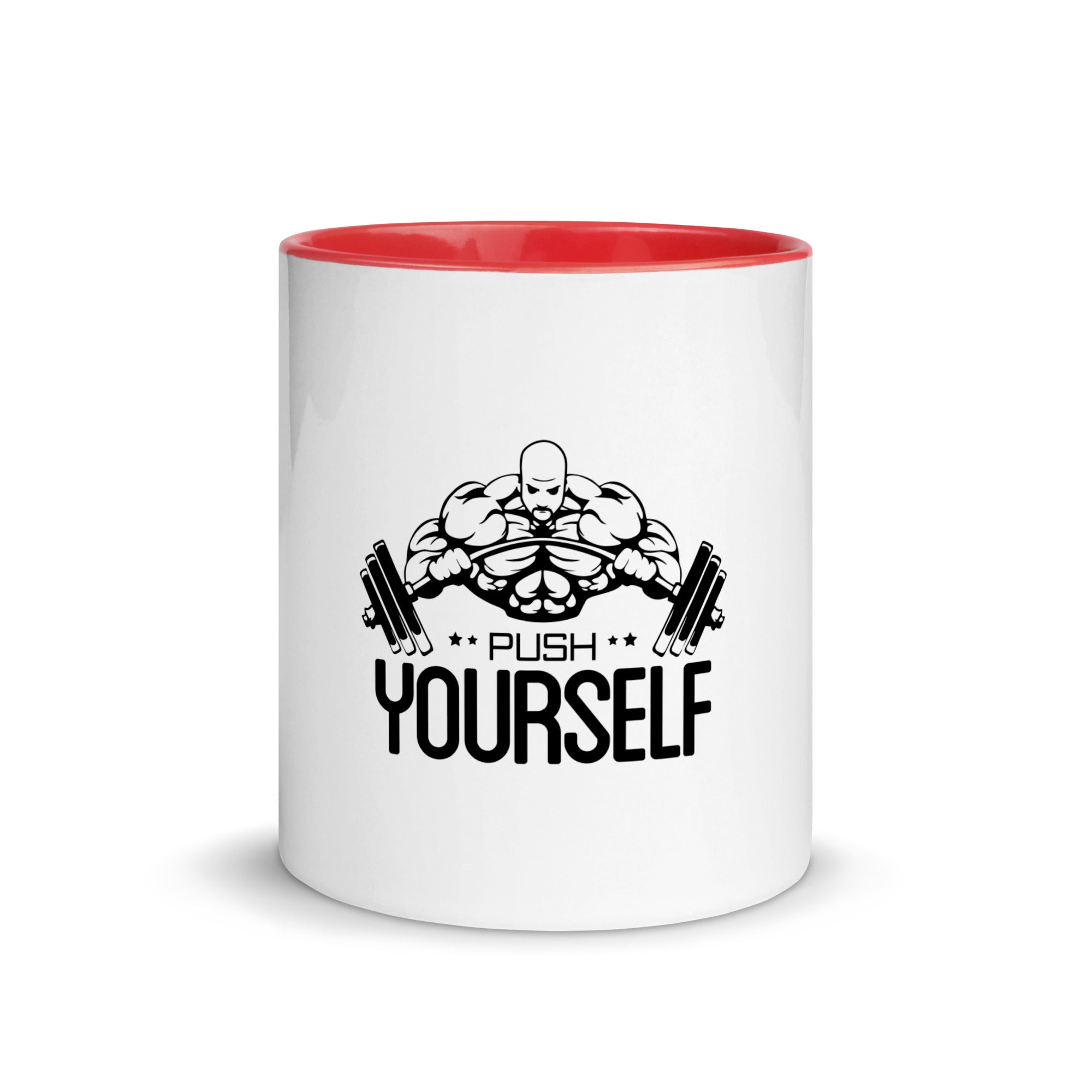PUSH YOURSELF - Mug with Color Inside
