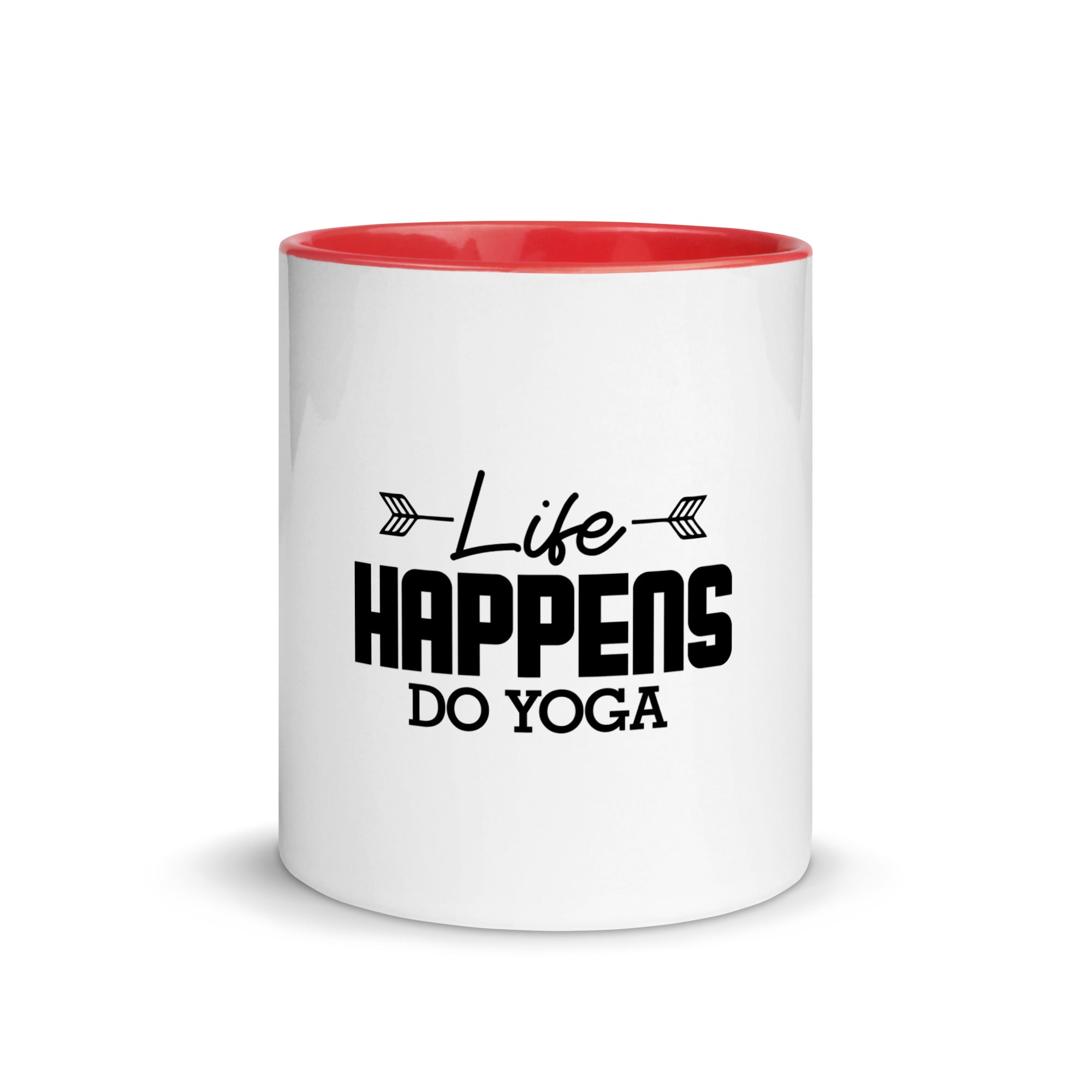 LIFE HAPPENS DO YOGA - Mug with Color Inside