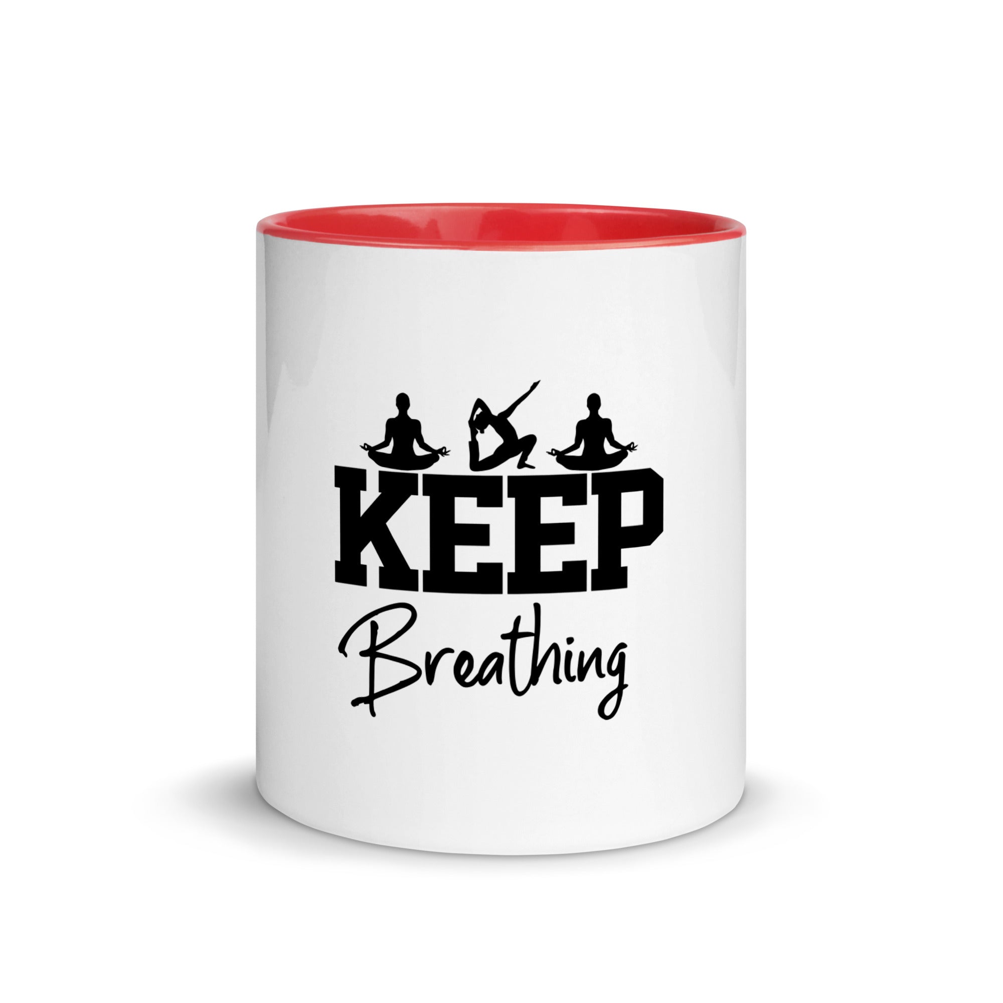 KEEP BREATHING - Mug with Color Inside