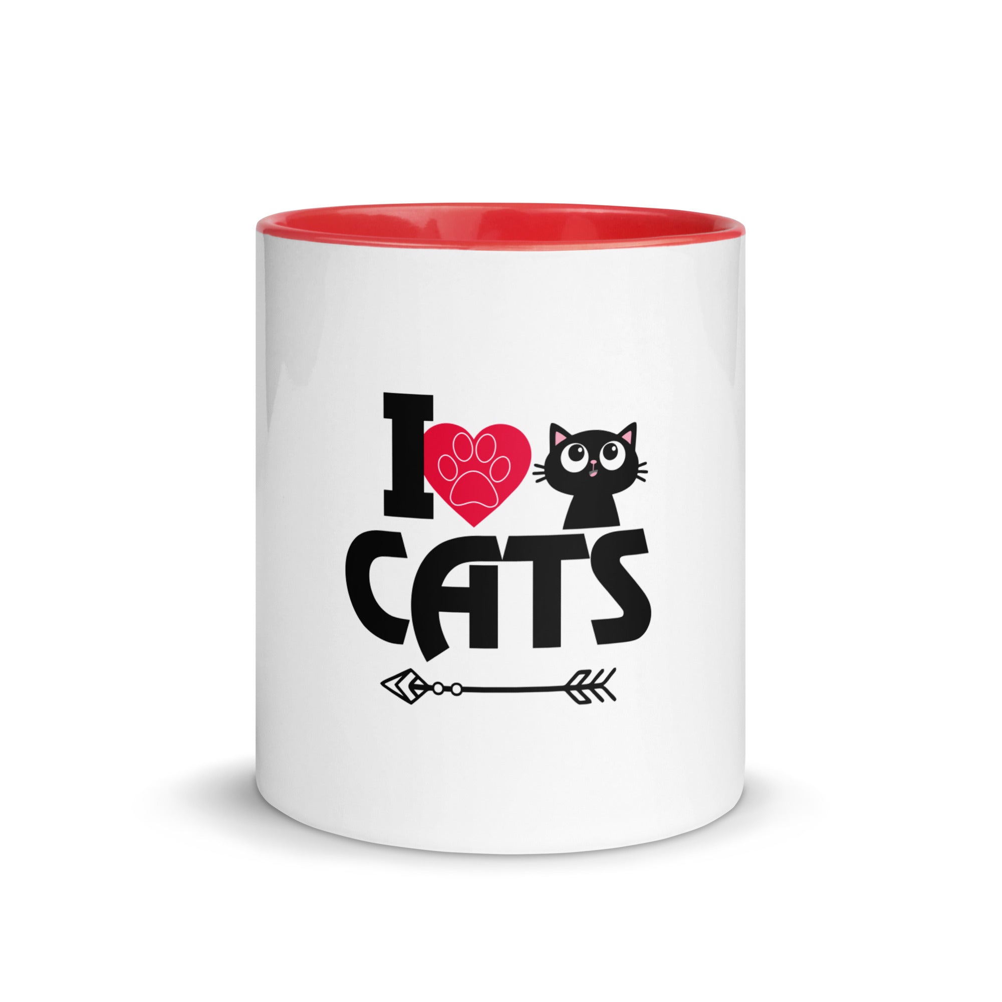 I LOVE CATS - Mug with Color Inside