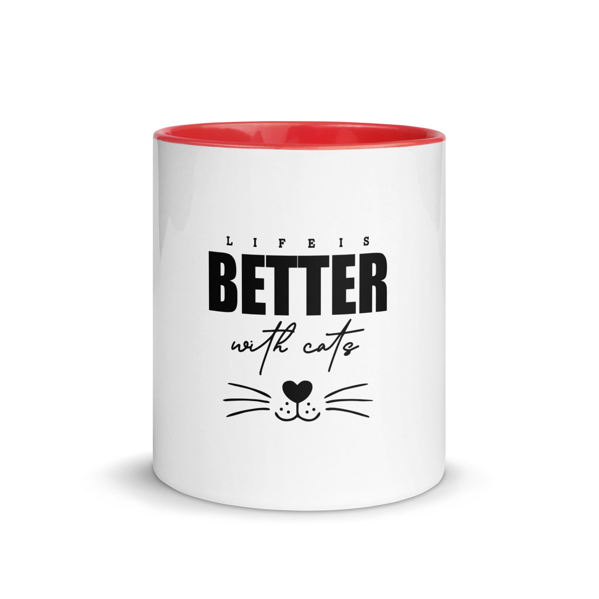 LIFE IS BETTER WITH CATS - Mug with Color Inside
