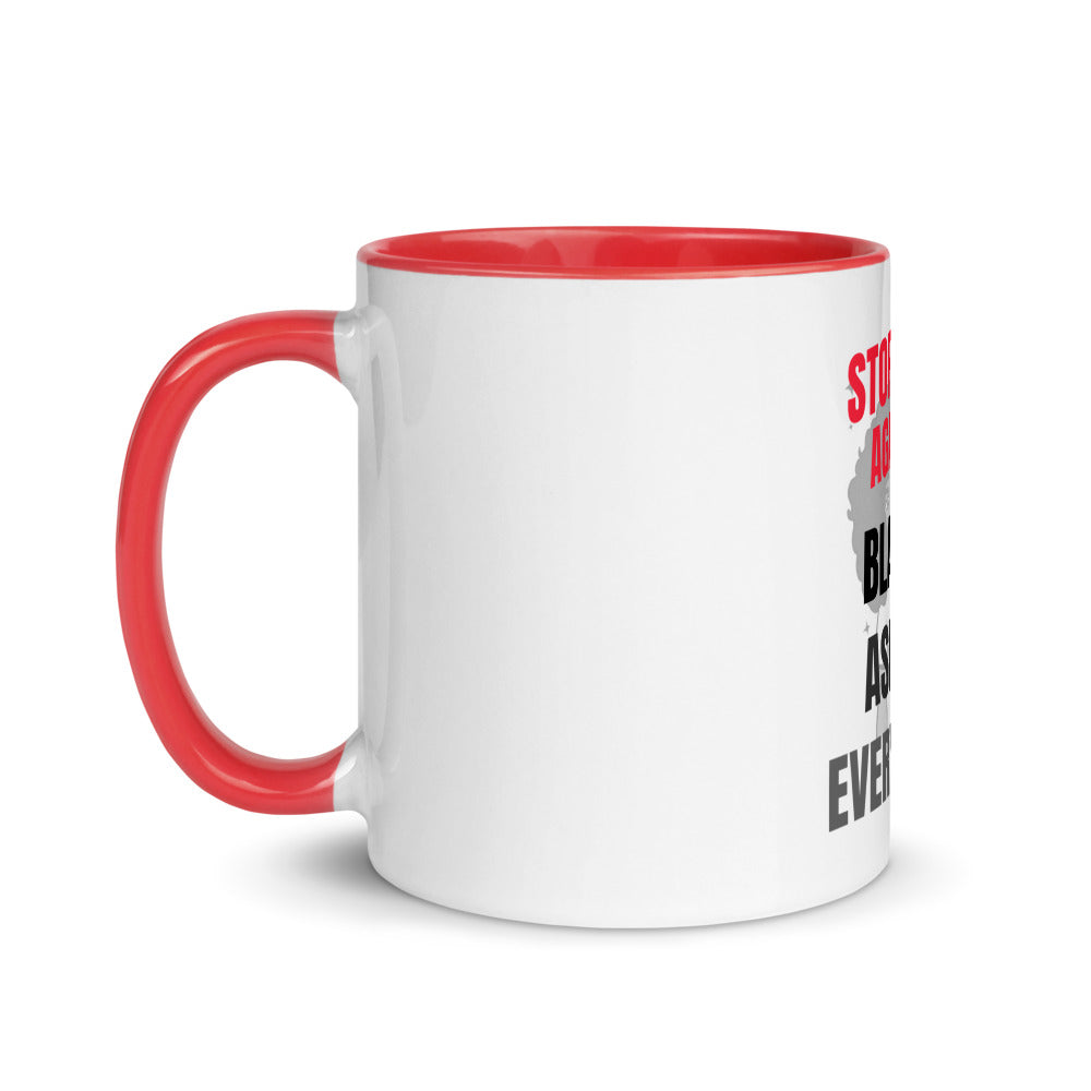 STOP HATE AGAINST EVERYBODY - Mug with Color Inside