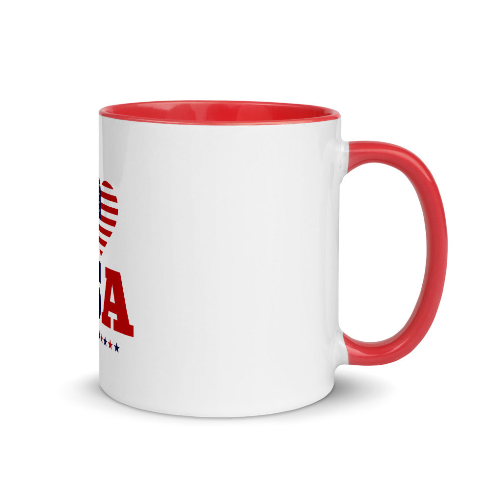 I LOVE USA - Mug with Color Inside