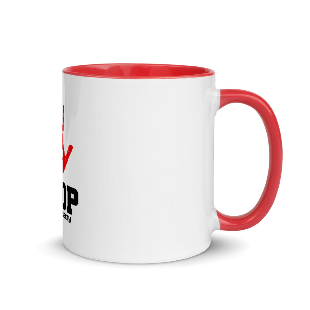 STOP ANIMAL CRUELTY - Mug with Color Inside