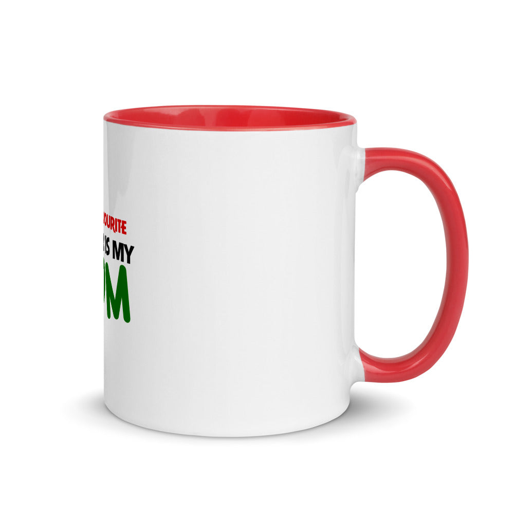 MY FAVOURITE TEACHER IS MOM - Mug with Color Inside