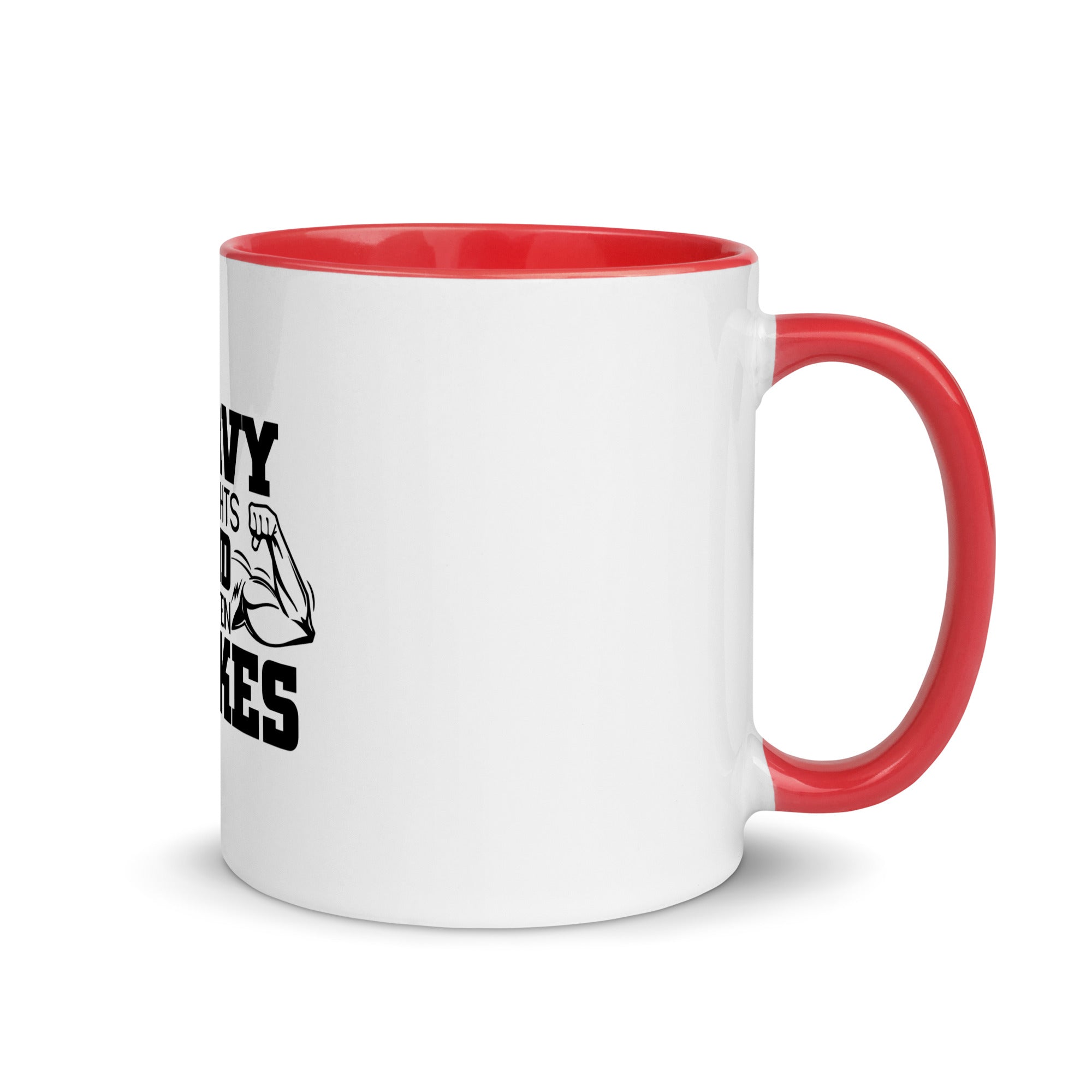 HEAVY WEIGHTS AND PROTEIN SHAKES - Mug with Color Inside