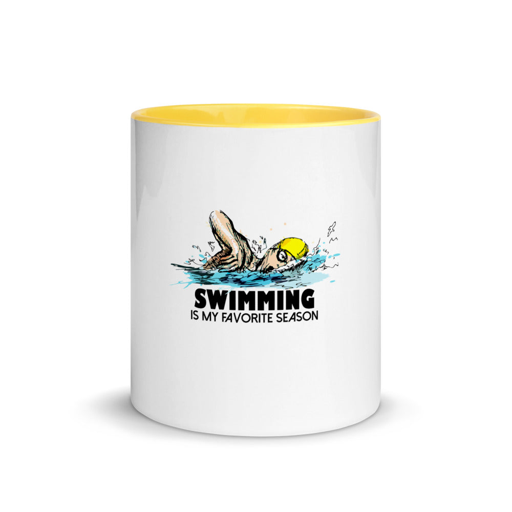 Swimming- Mug with Color Inside
