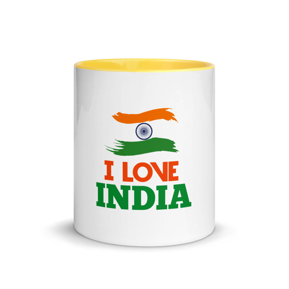 I LOVE INDIA - Mug with Color Inside