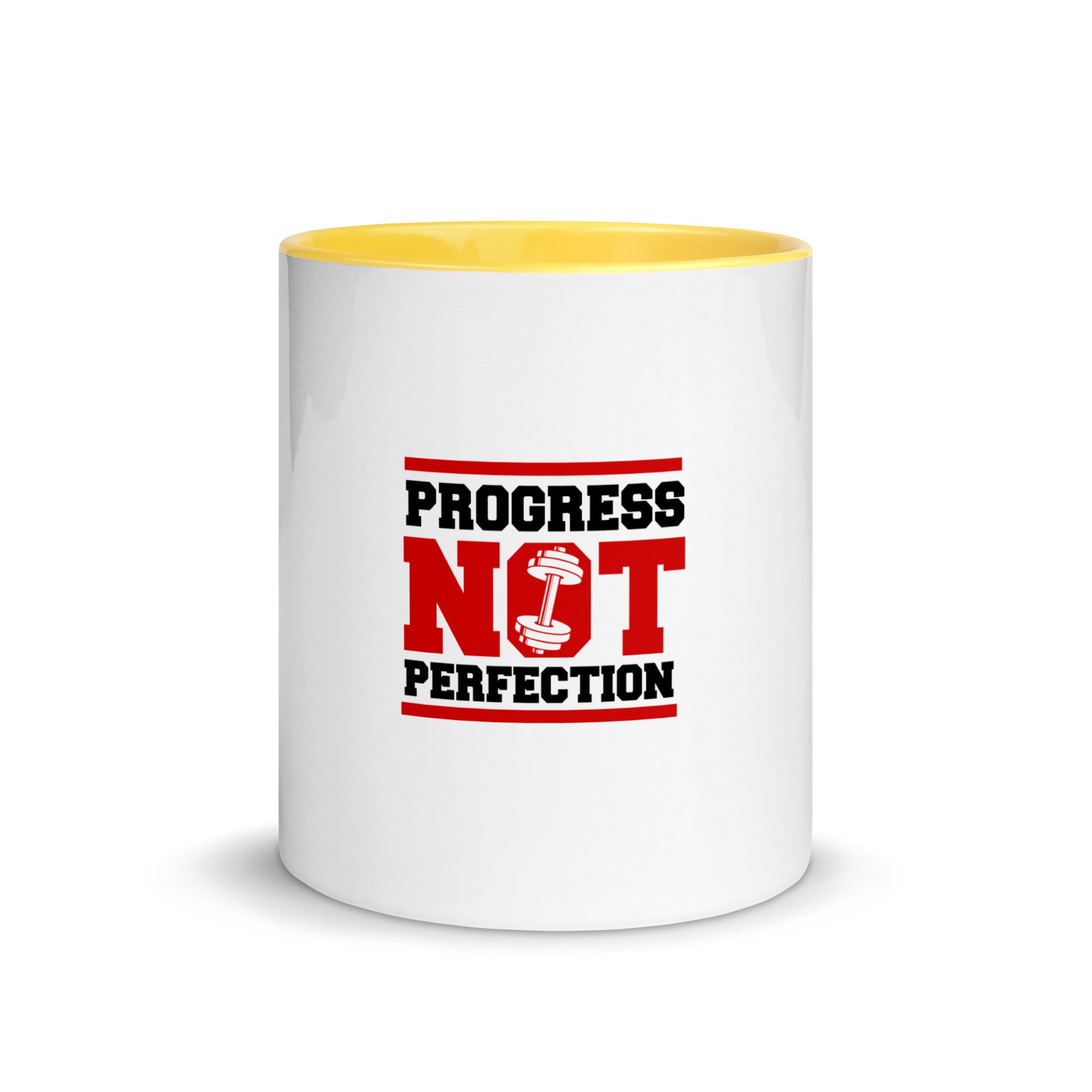 PROGRESS NOT PERFECTION - Mug with Color Inside