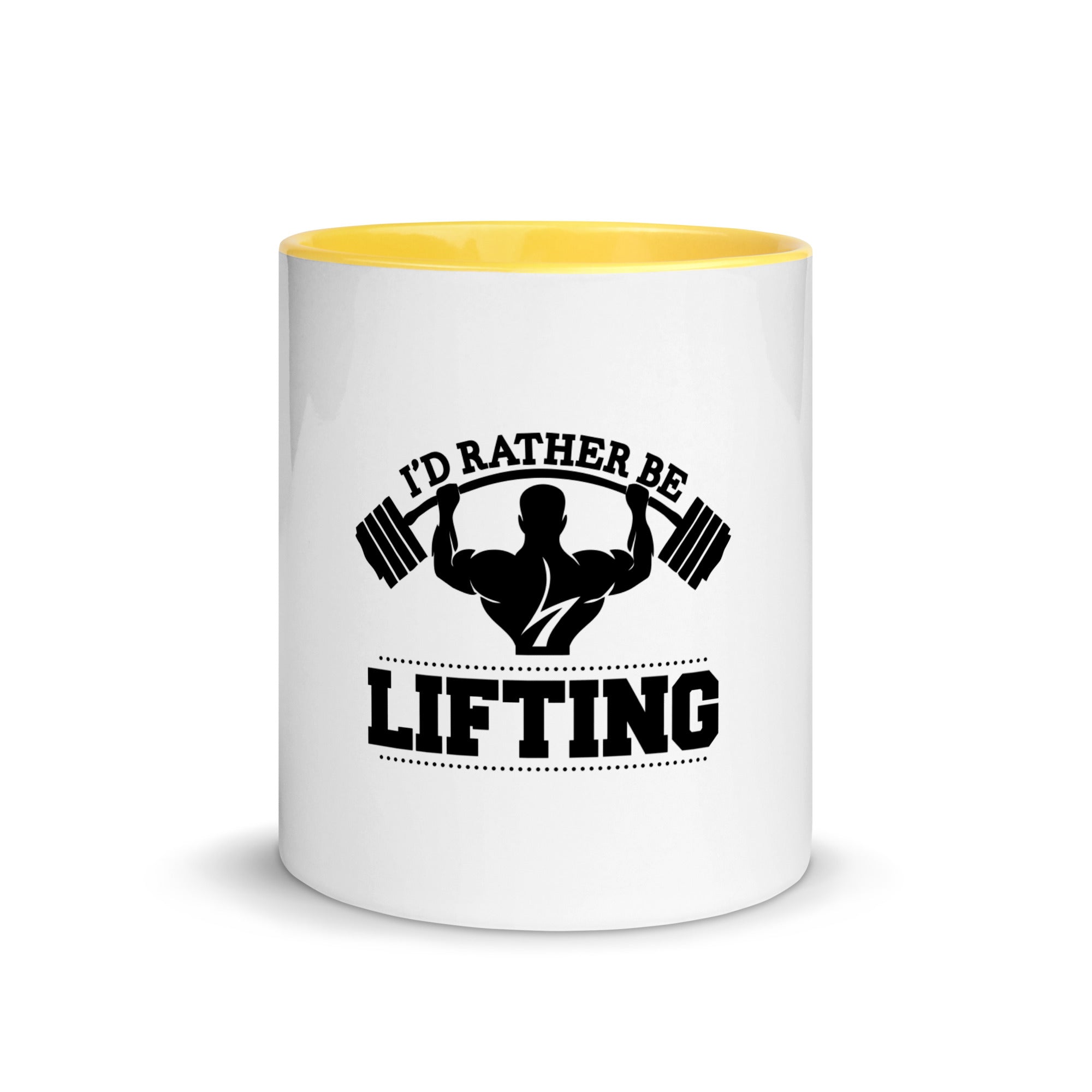 I'D RATHER BE LIFTING - Mug with Color Inside