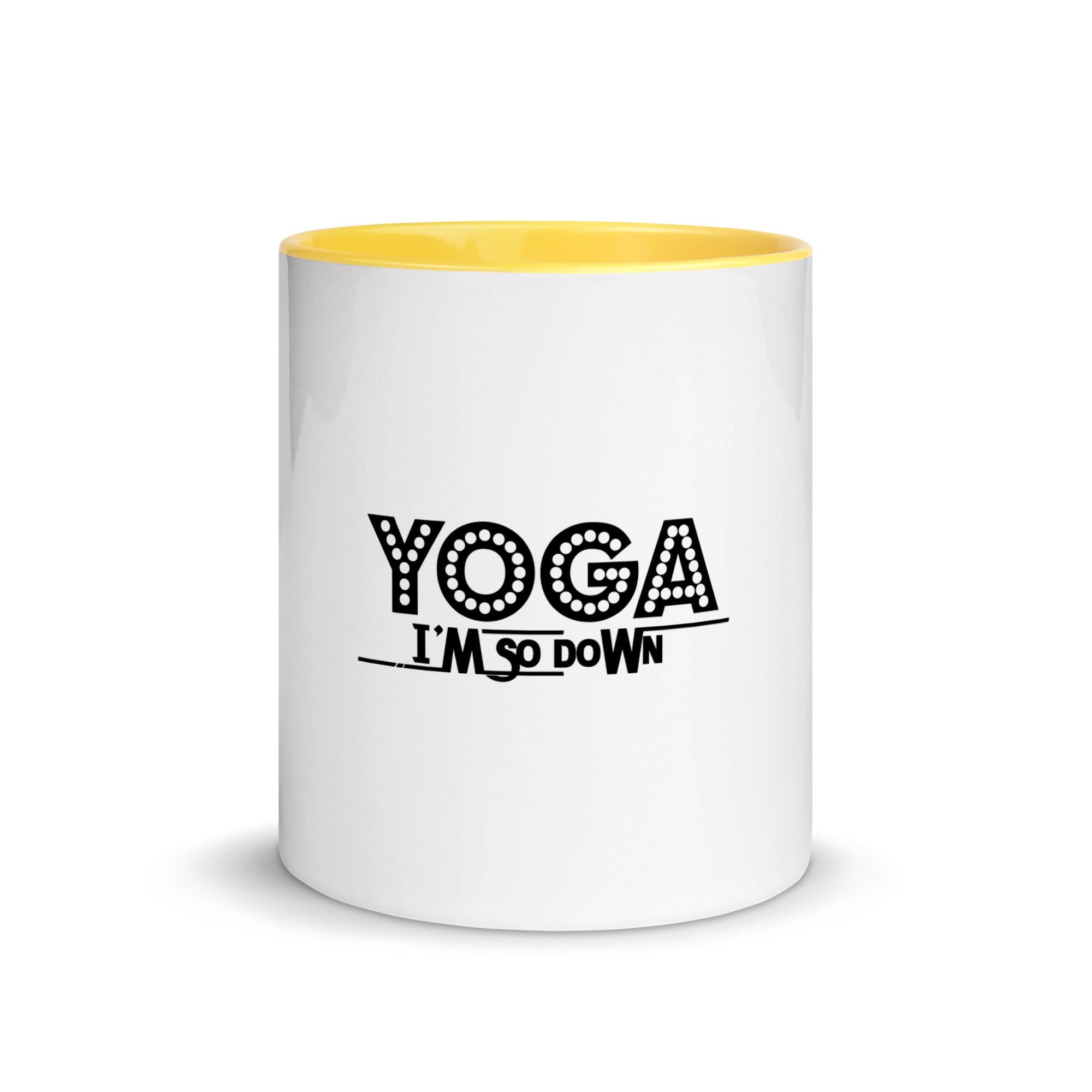 YOGA I'M SO DOWN - Mug with Color Inside