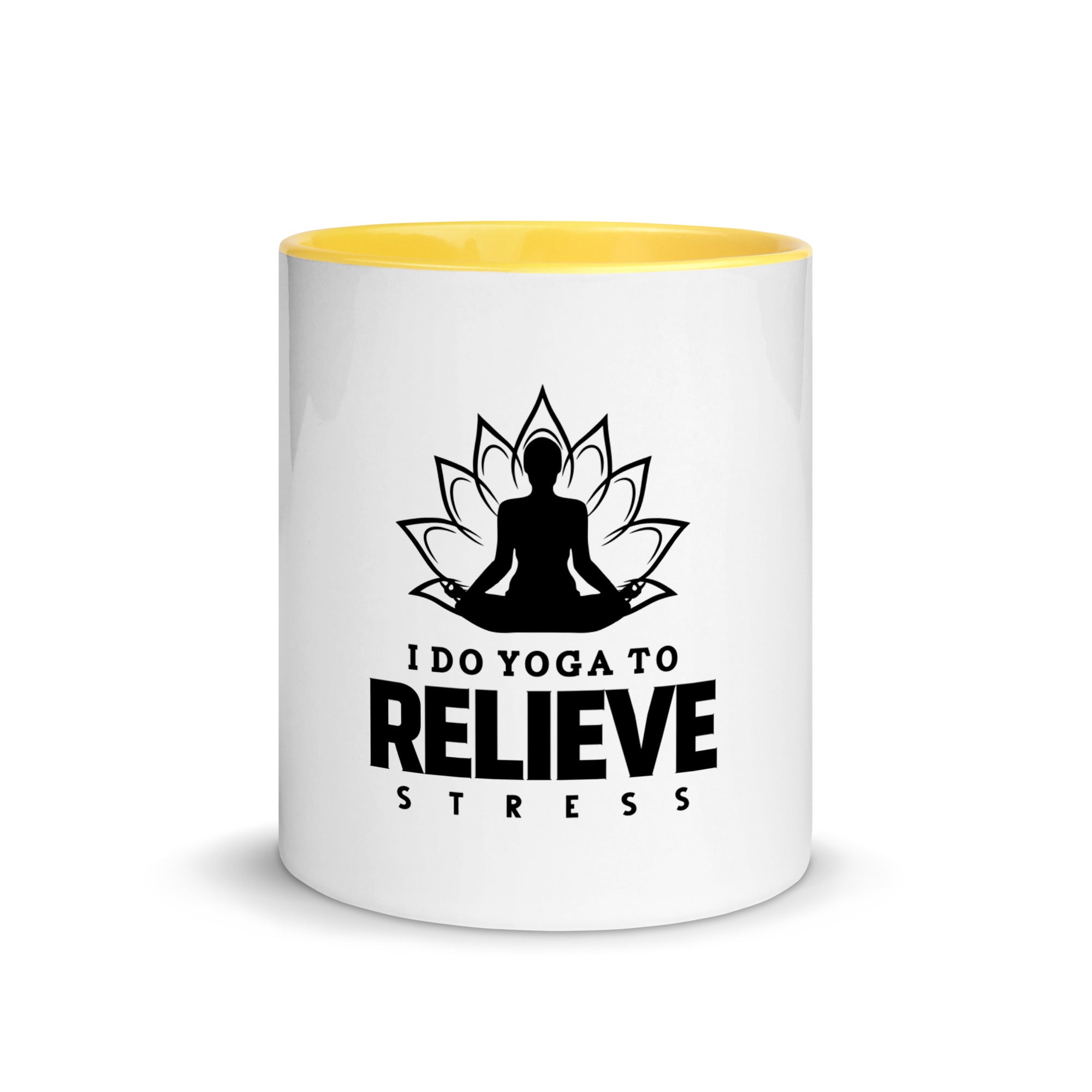 I  DO YOGA TO RELIEVE STRESS - Mug with Color Inside