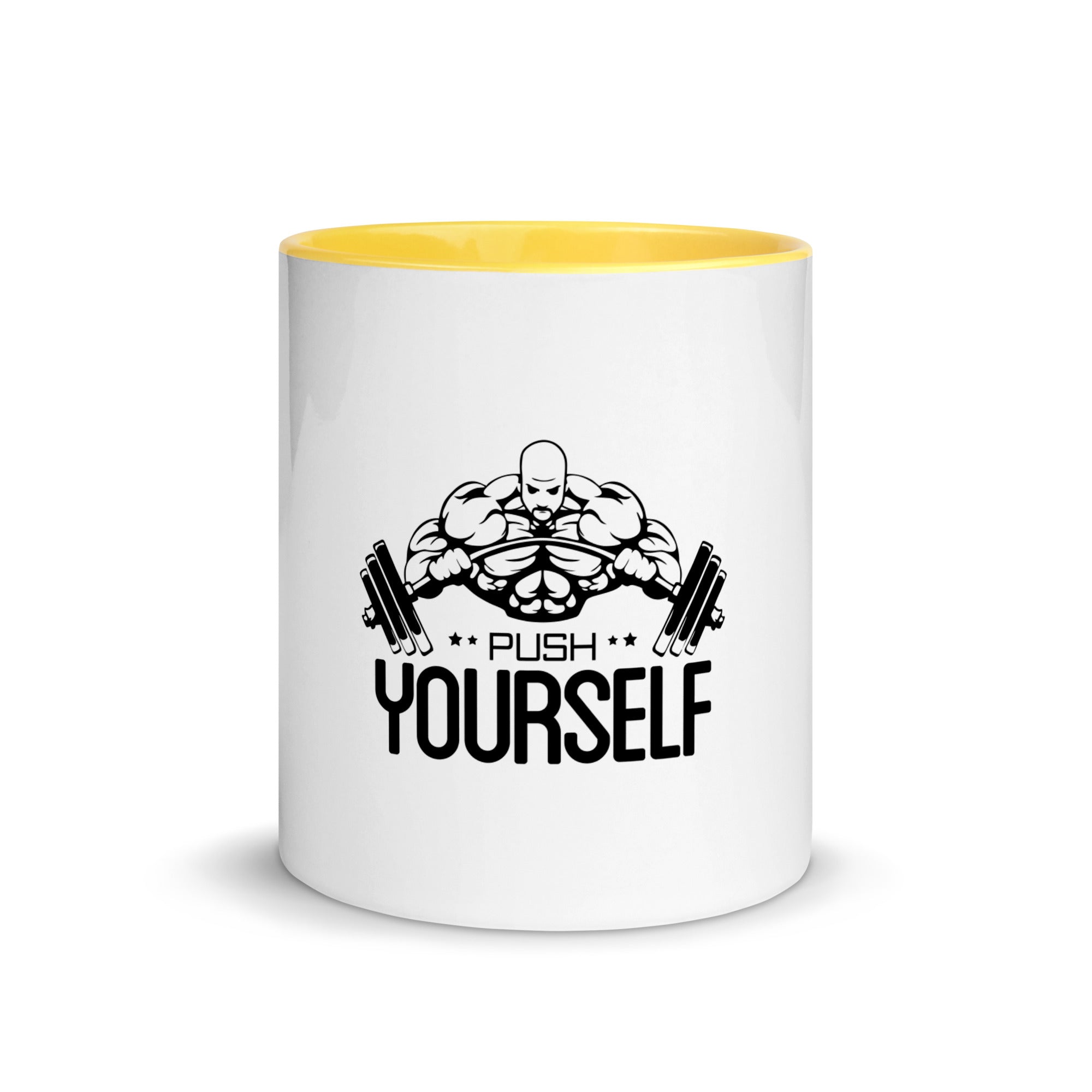PUSH YOURSELF - Mug with Color Inside