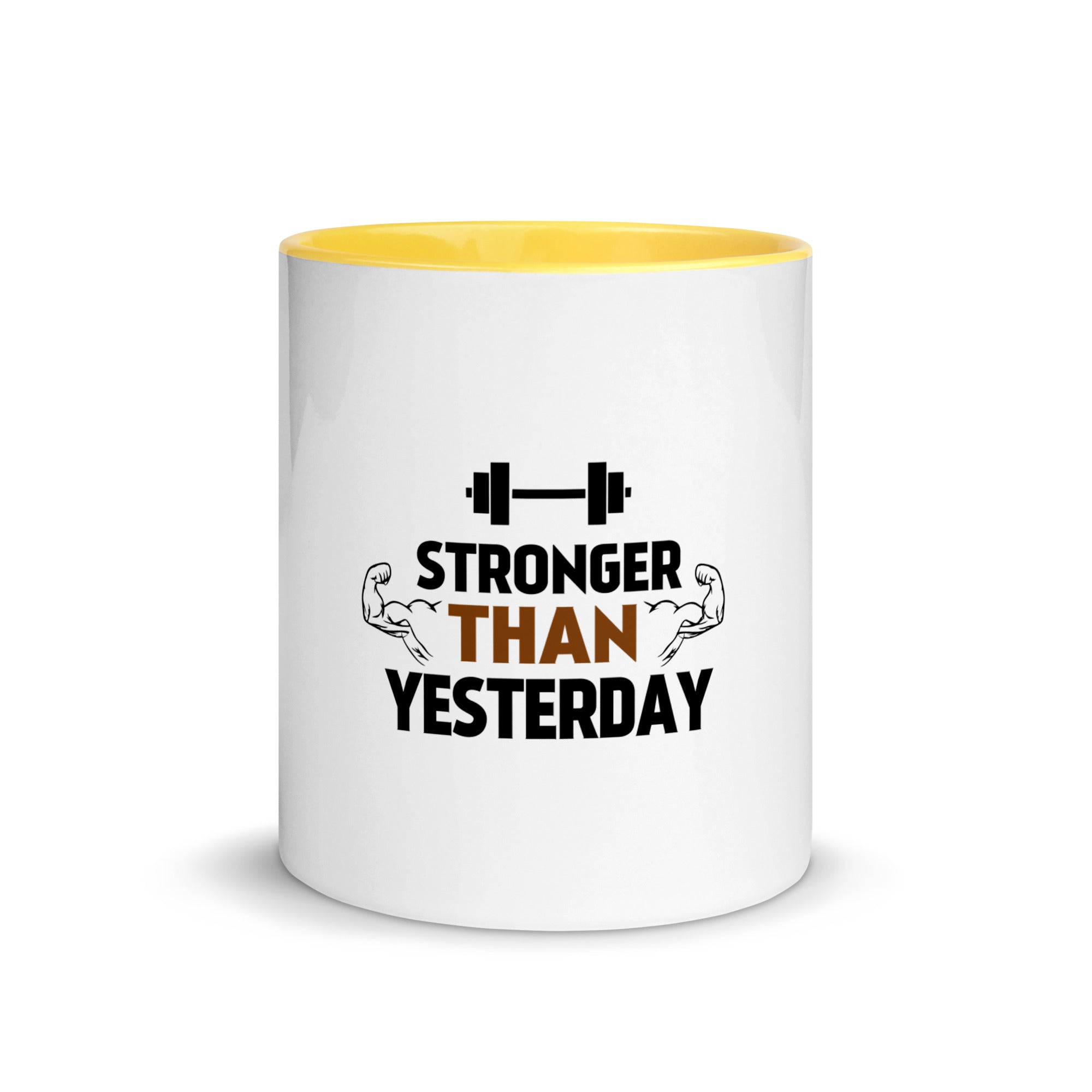 STRONGER THAN YESTERDAY - Mug with Color Inside
