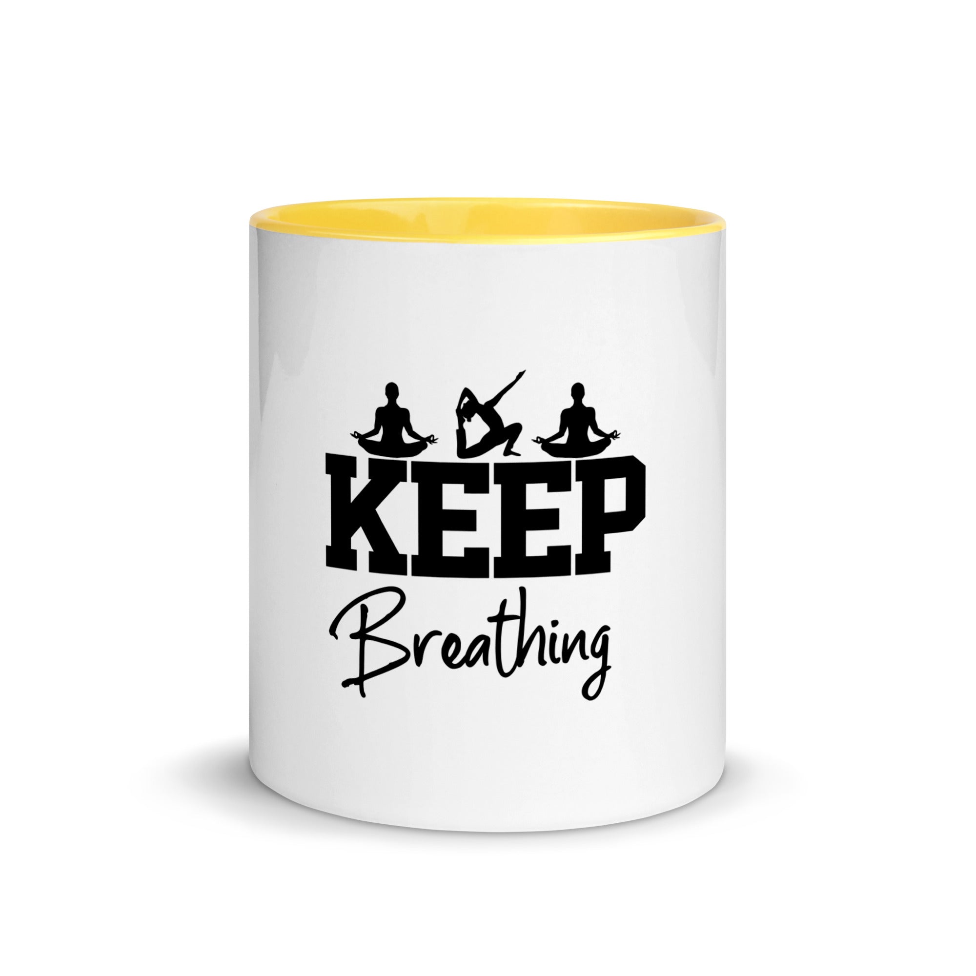 KEEP BREATHING - Mug with Color Inside