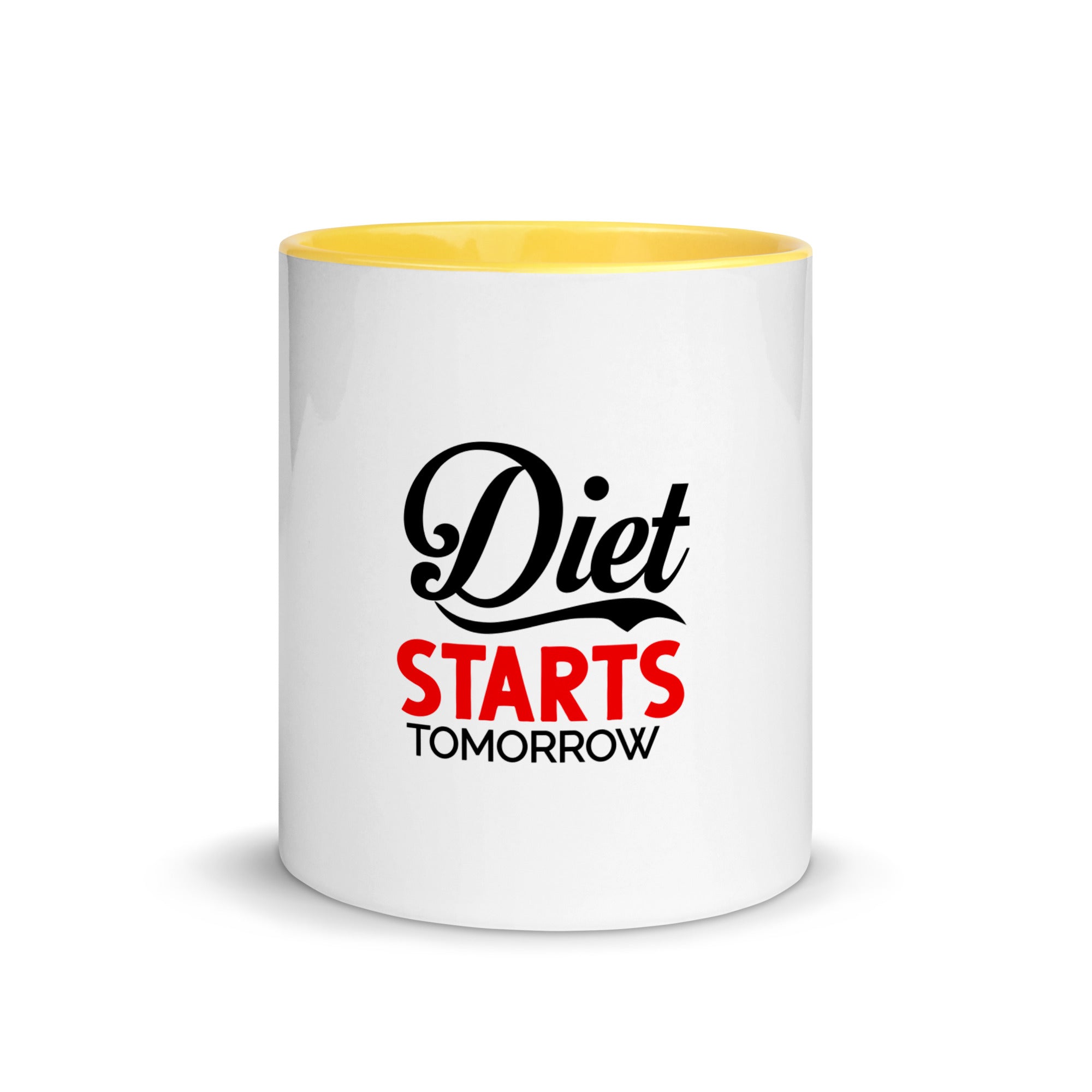 DIET STARTS TOMORROW - Mug with Color Inside