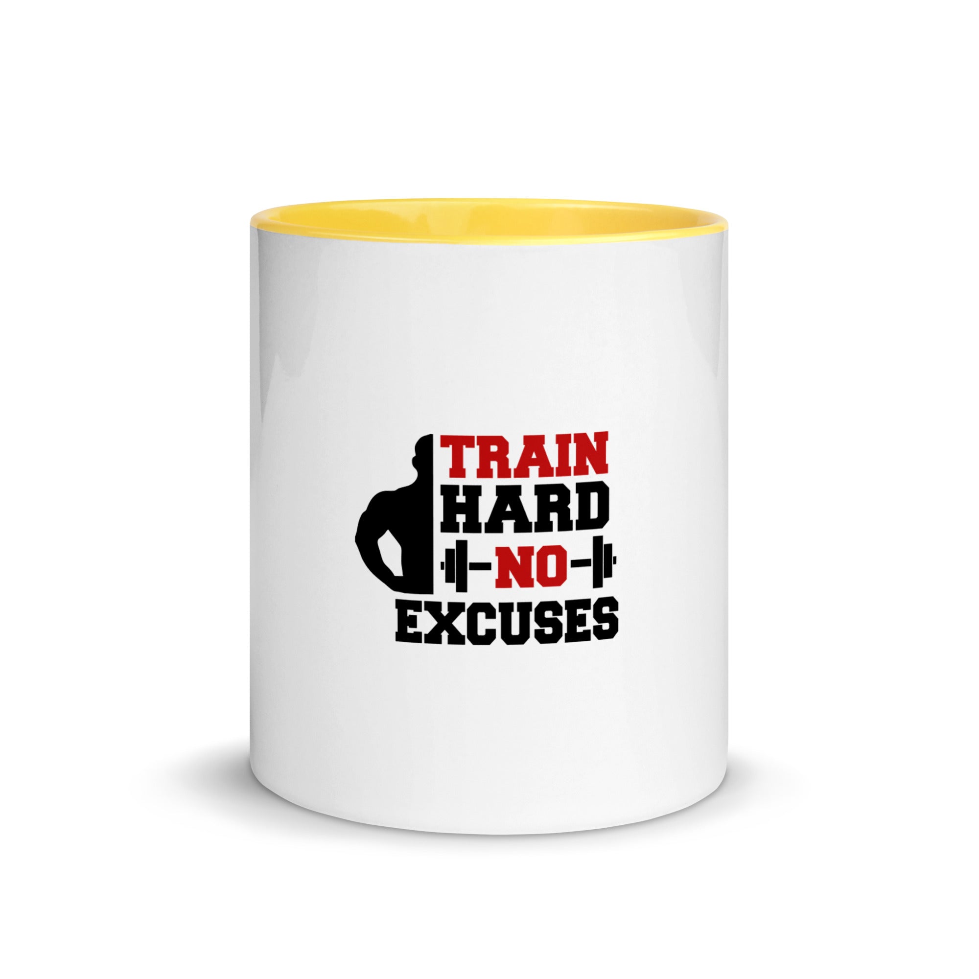 TRAIN HARD NO EXCUSES - Mug with Color Inside