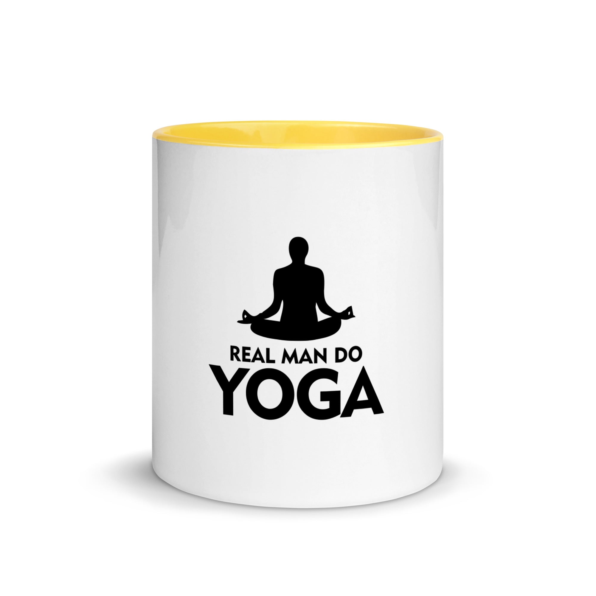 REAL MAN DO YOGA - Mug with Color Inside