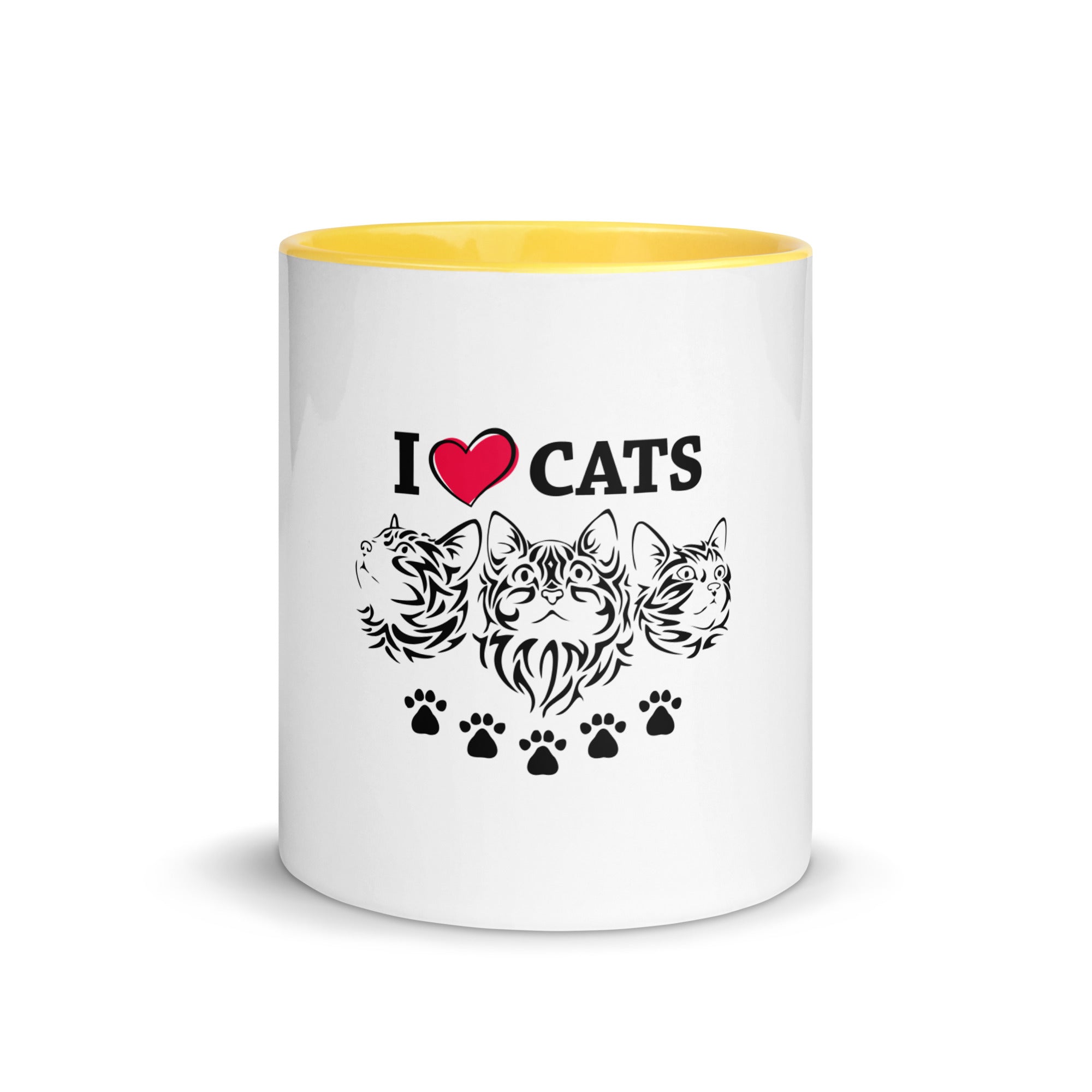 I LOVE CATS - Mug with Color Inside