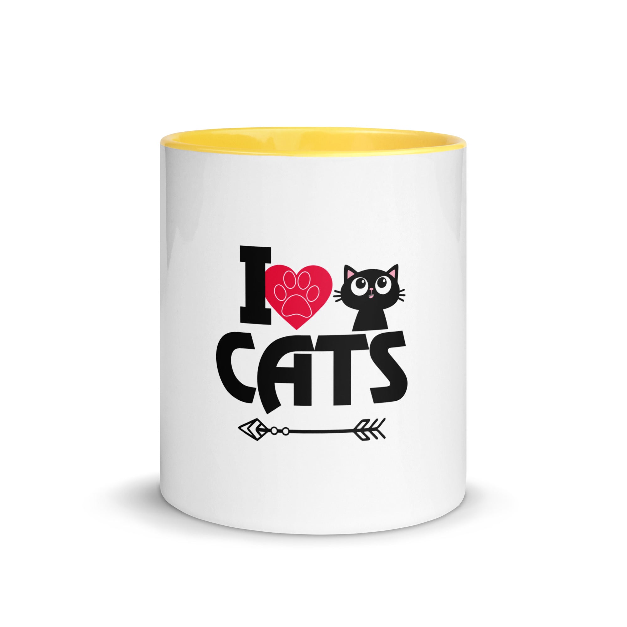 I LOVE CATS - Mug with Color Inside