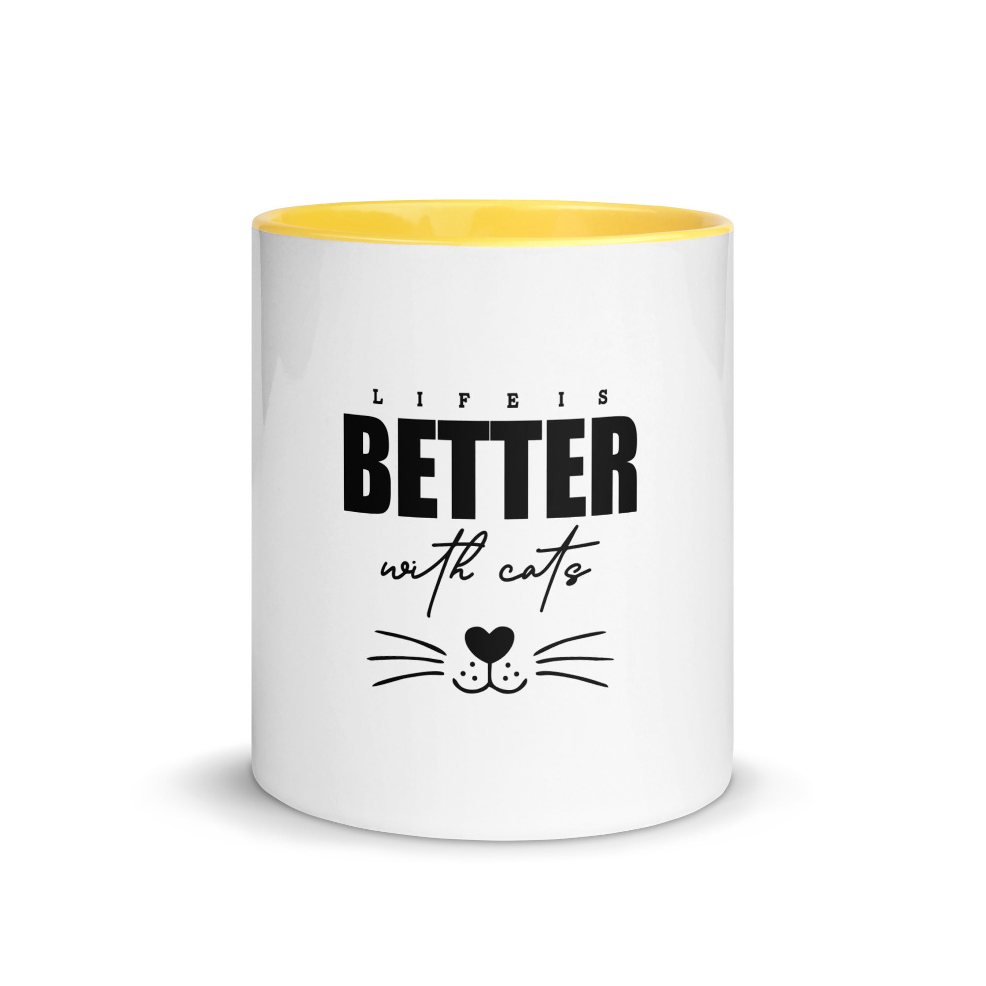 LIFE IS BETTER WITH CATS - Mug with Color Inside