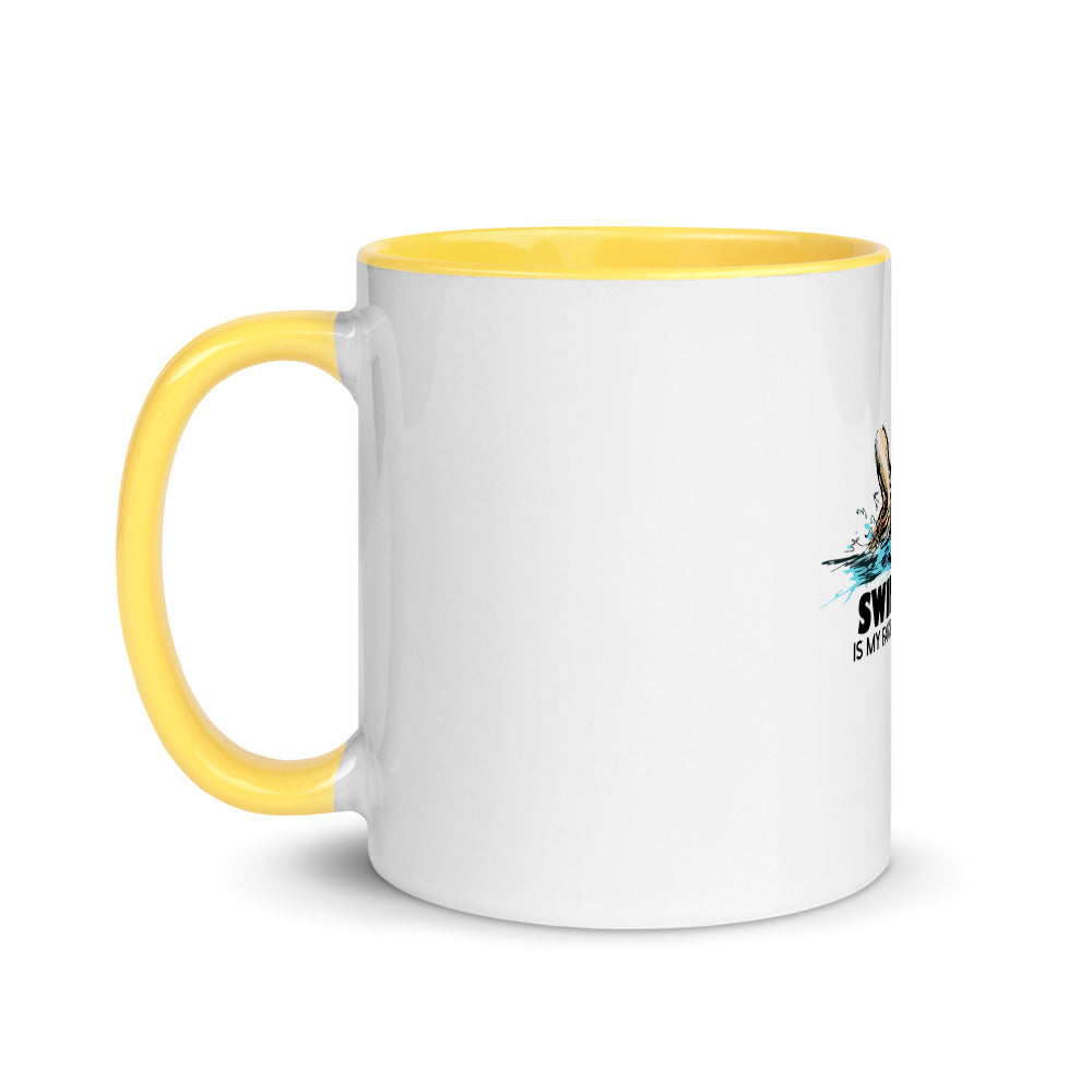 Swimming- Mug with Color Inside