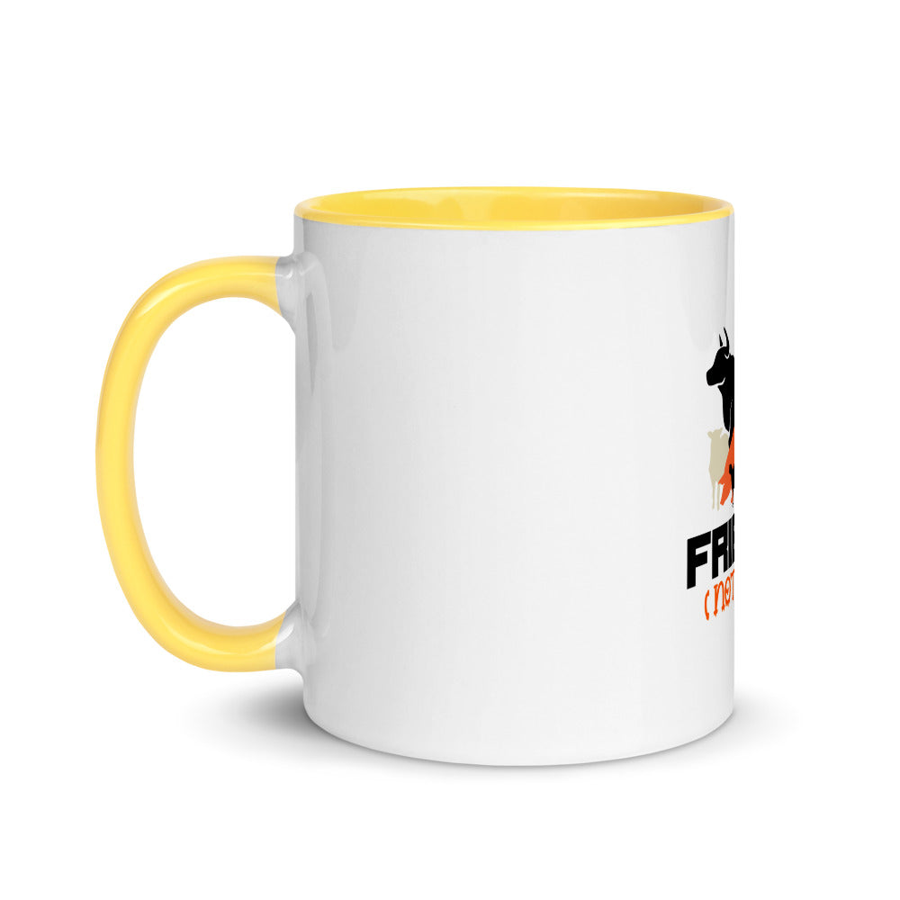 FRIENDS NOT FOOD - Mug with Color Inside