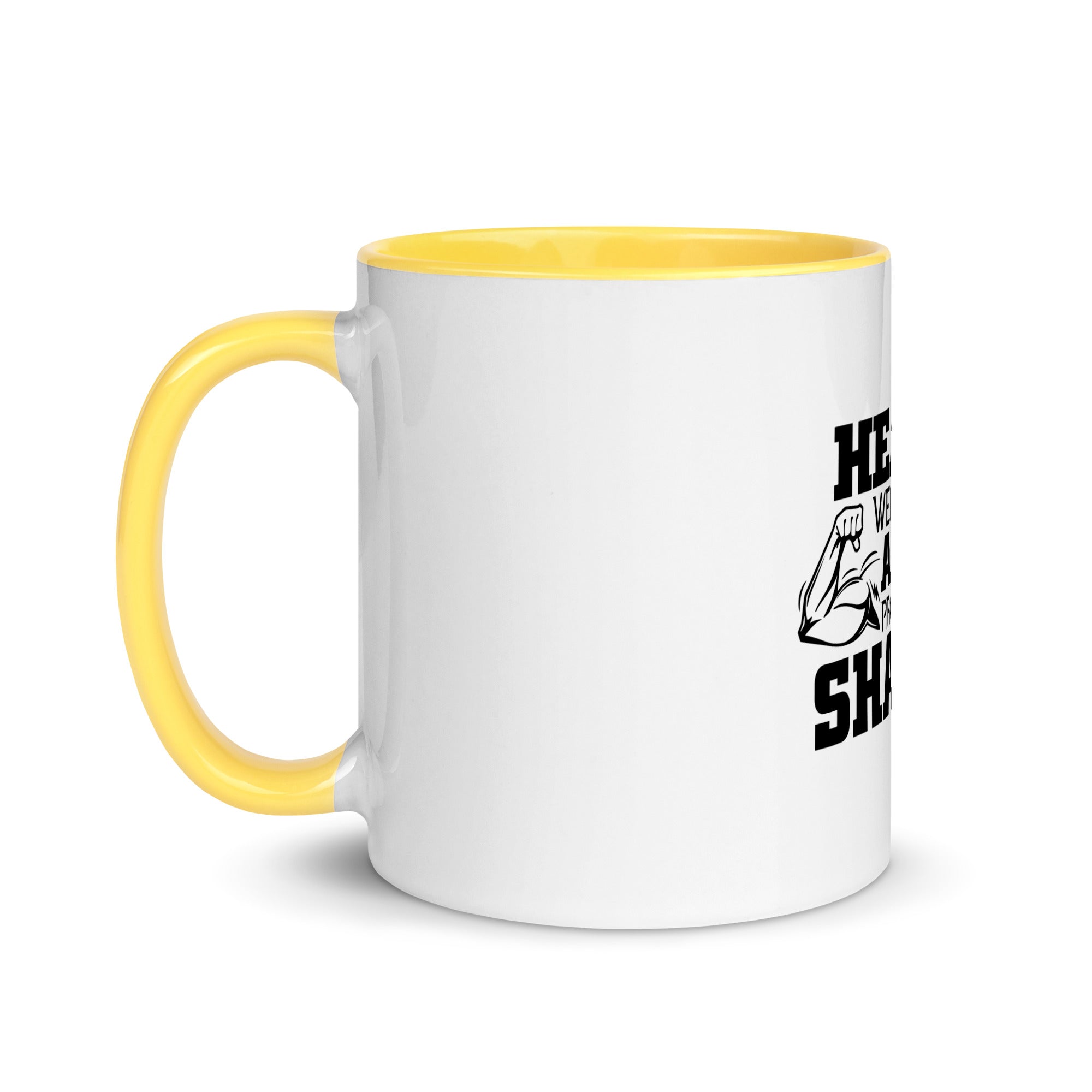HEAVY WEIGHTS AND PROTEIN SHAKES - Mug with Color Inside