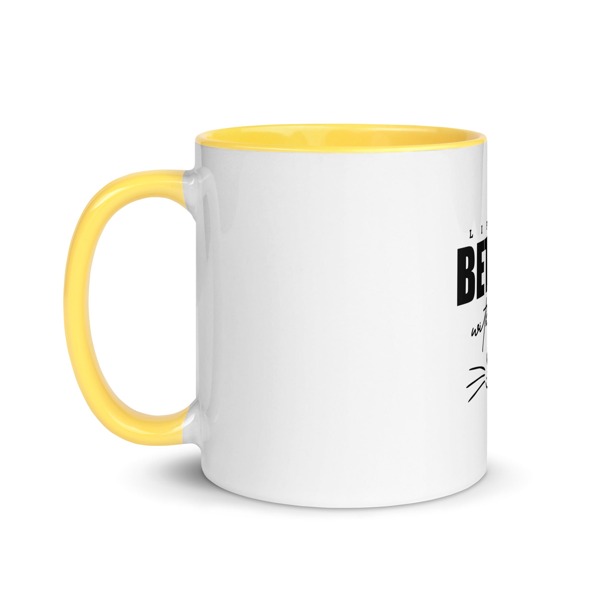 LIFE IS BETTER WITH CATS - Mug with Color Inside