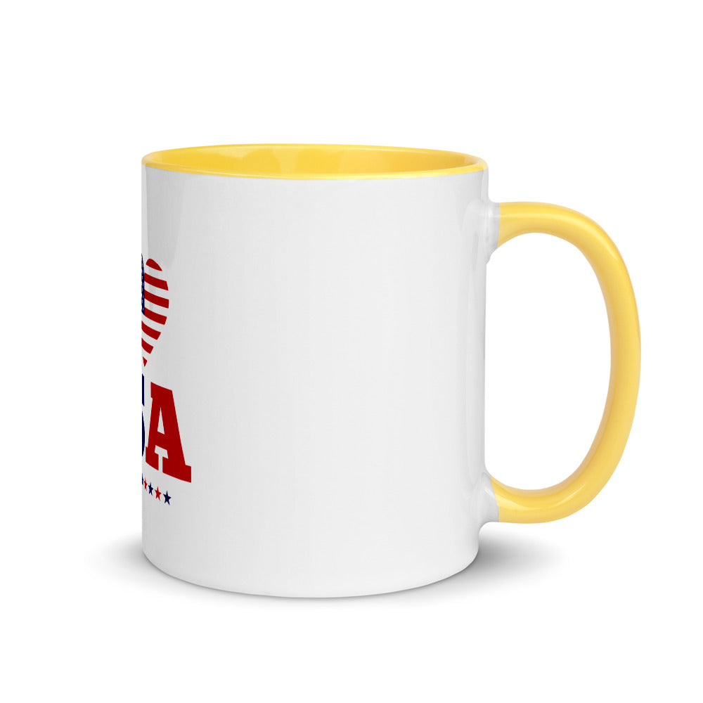 I LOVE USA - Mug with Color Inside