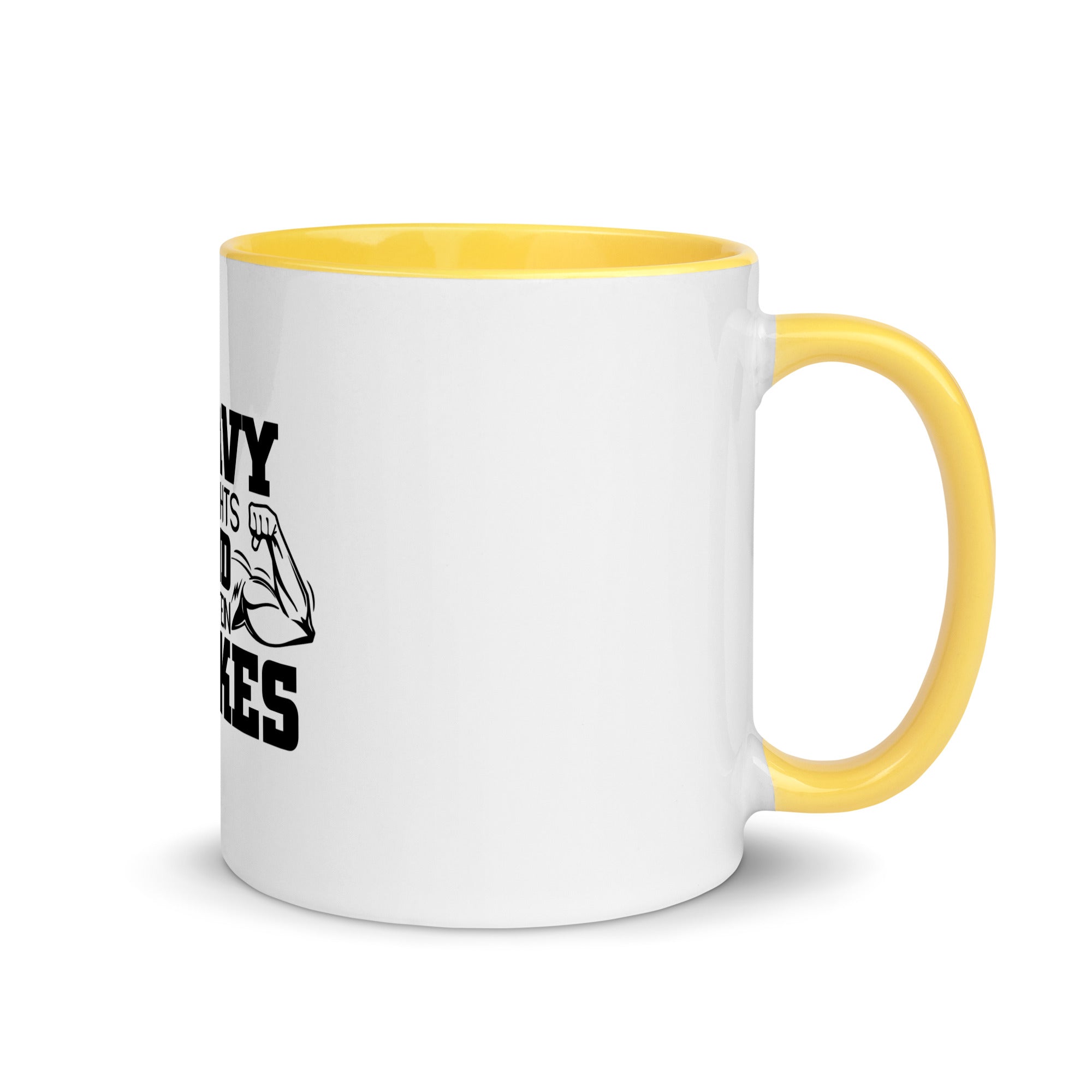 HEAVY WEIGHTS AND PROTEIN SHAKES - Mug with Color Inside