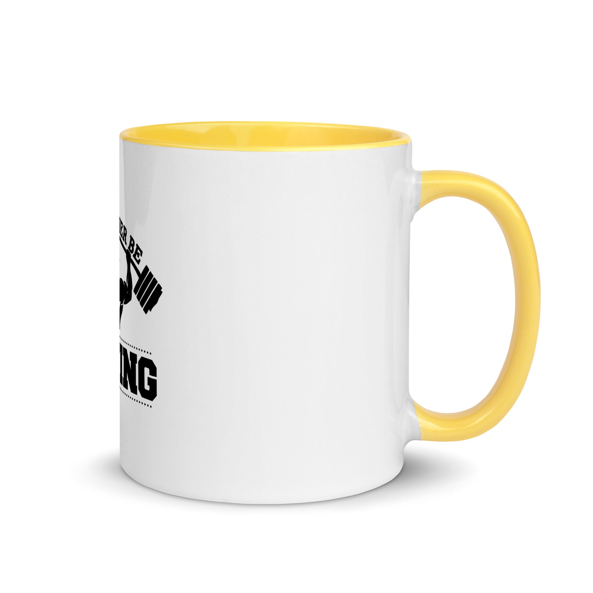 I'D RATHER BE LIFTING - Mug with Color Inside