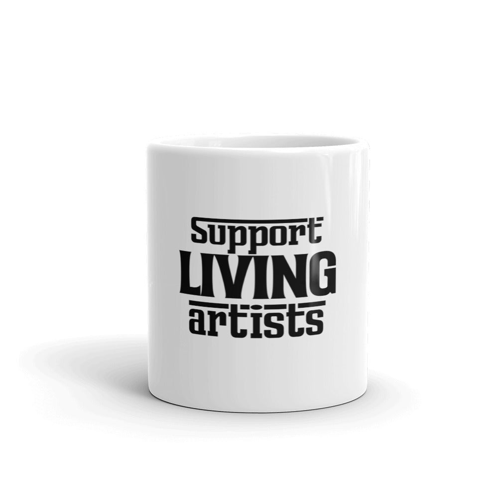 SUPPORT LIVING ARTISTS - White glossy mug